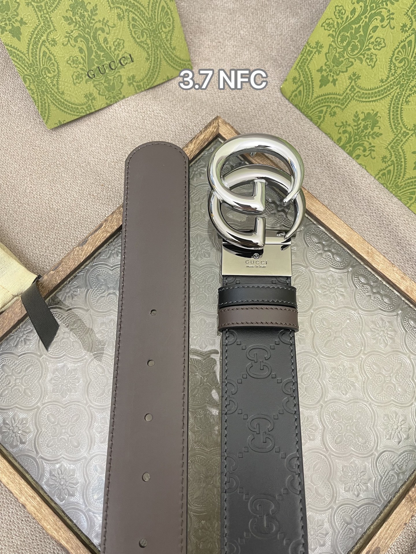 Gucci Leather Belt Cow Leather M
