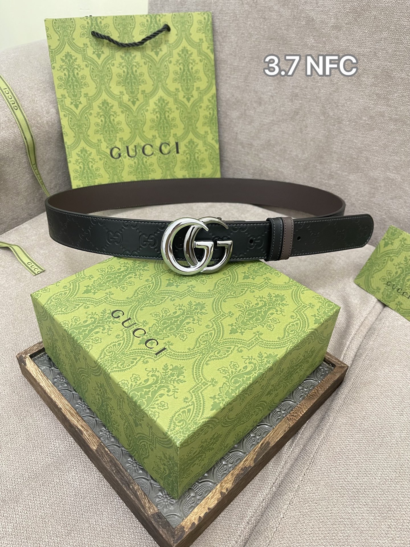 Gucci Leather Belt Cow Leather M