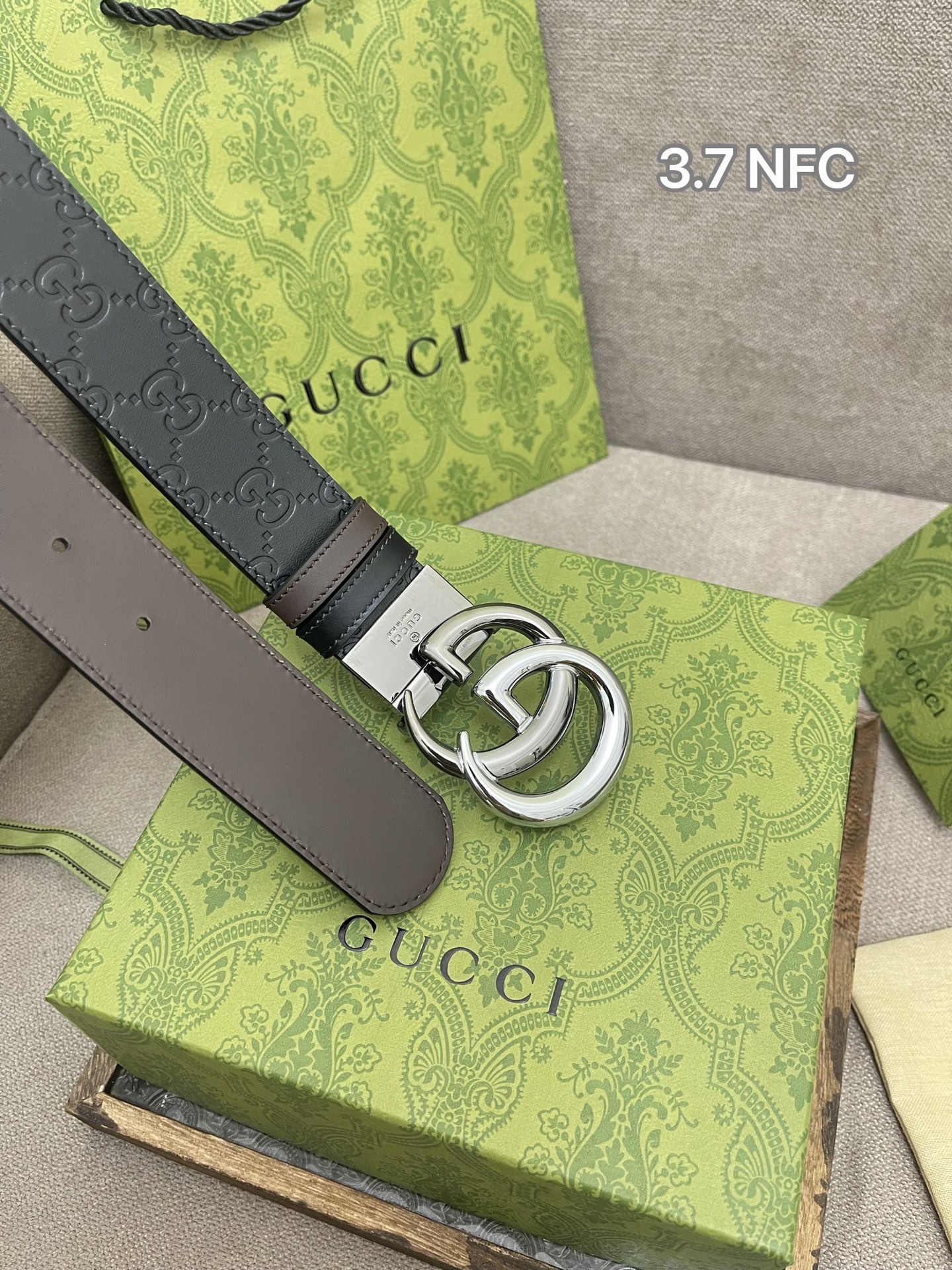 Gucci Leather Belt Cow Leather M