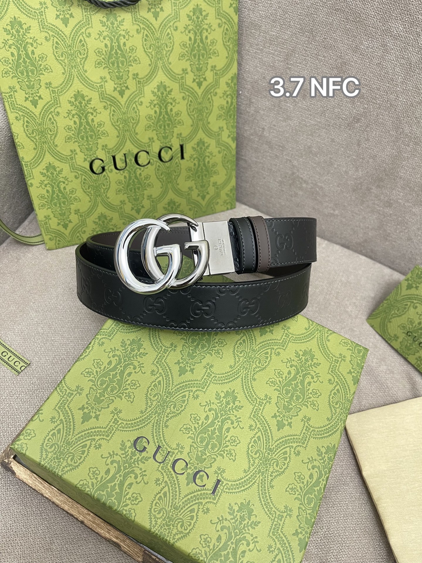 Gucci Leather Belt Cow Leather M