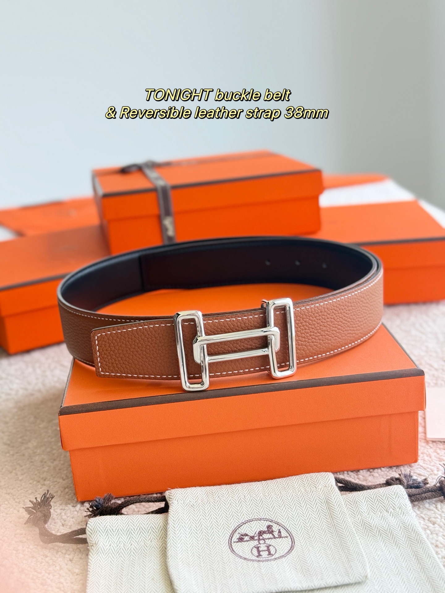 Hermès Male Basic Belt 38mm-s-m