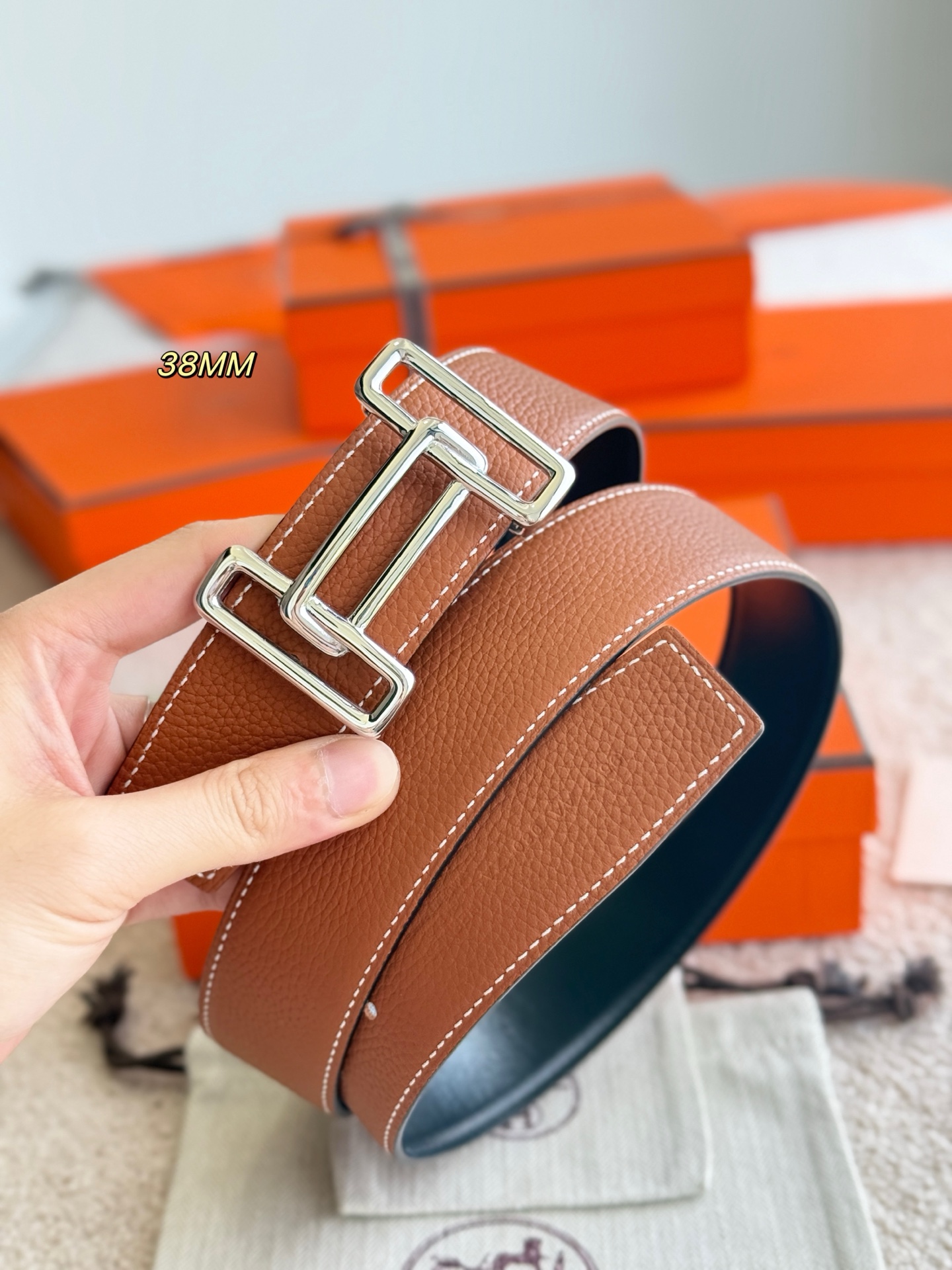 Hermès Male Basic Belt 38mm-s-m