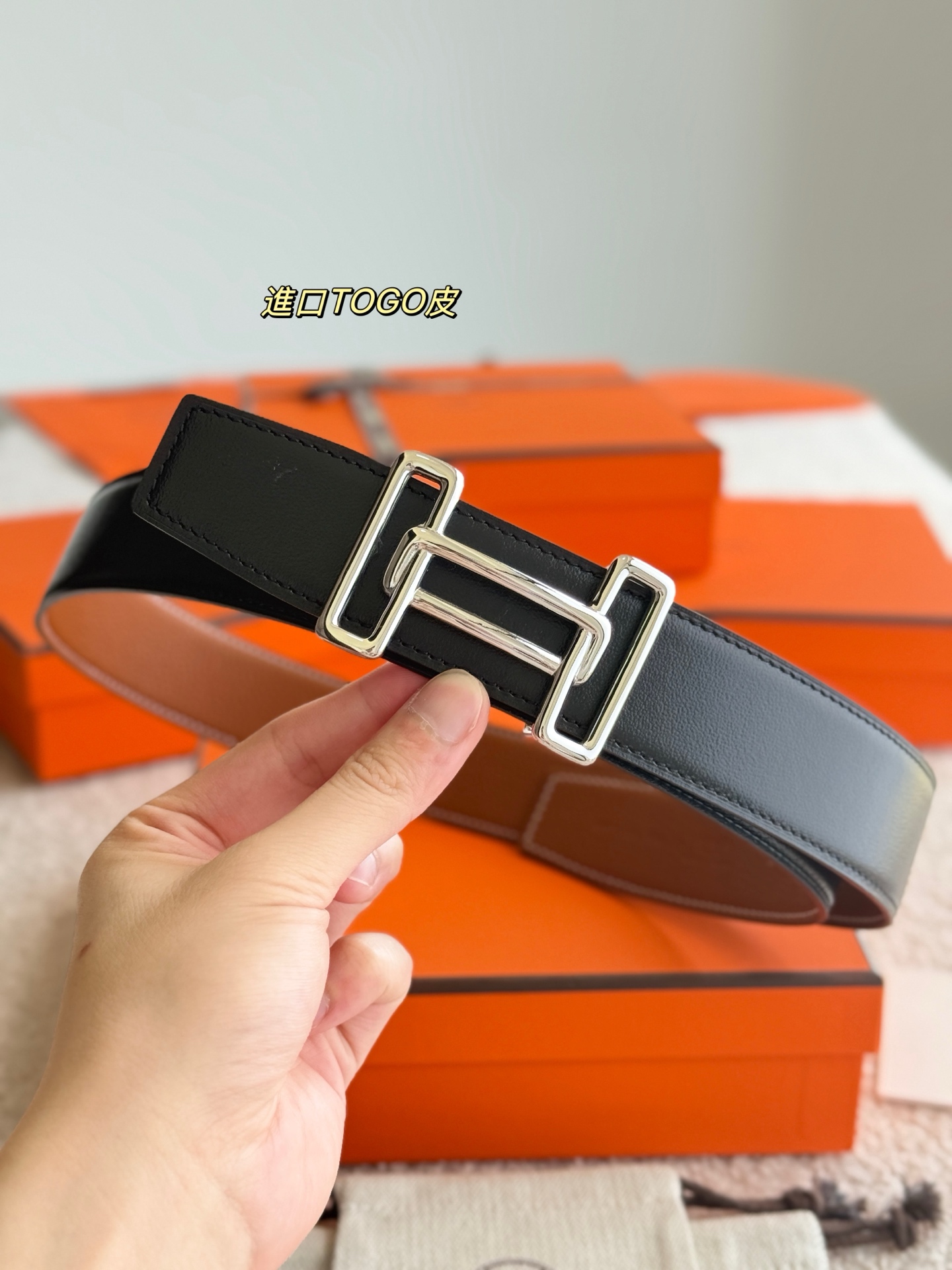 Hermès Male Basic Belt 38mm-s-m