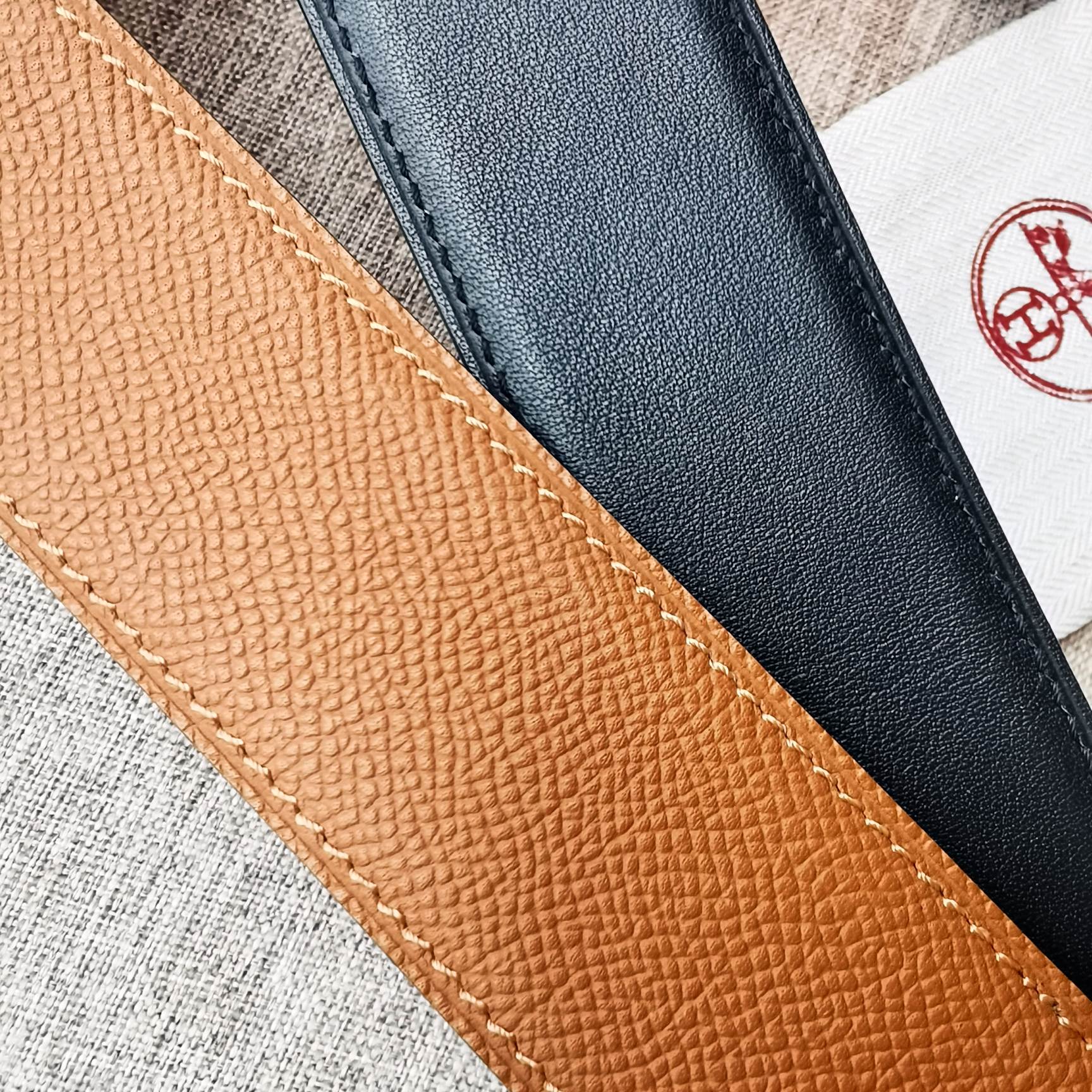 Hermès Male Leather Belt Top Grain Leather S-m