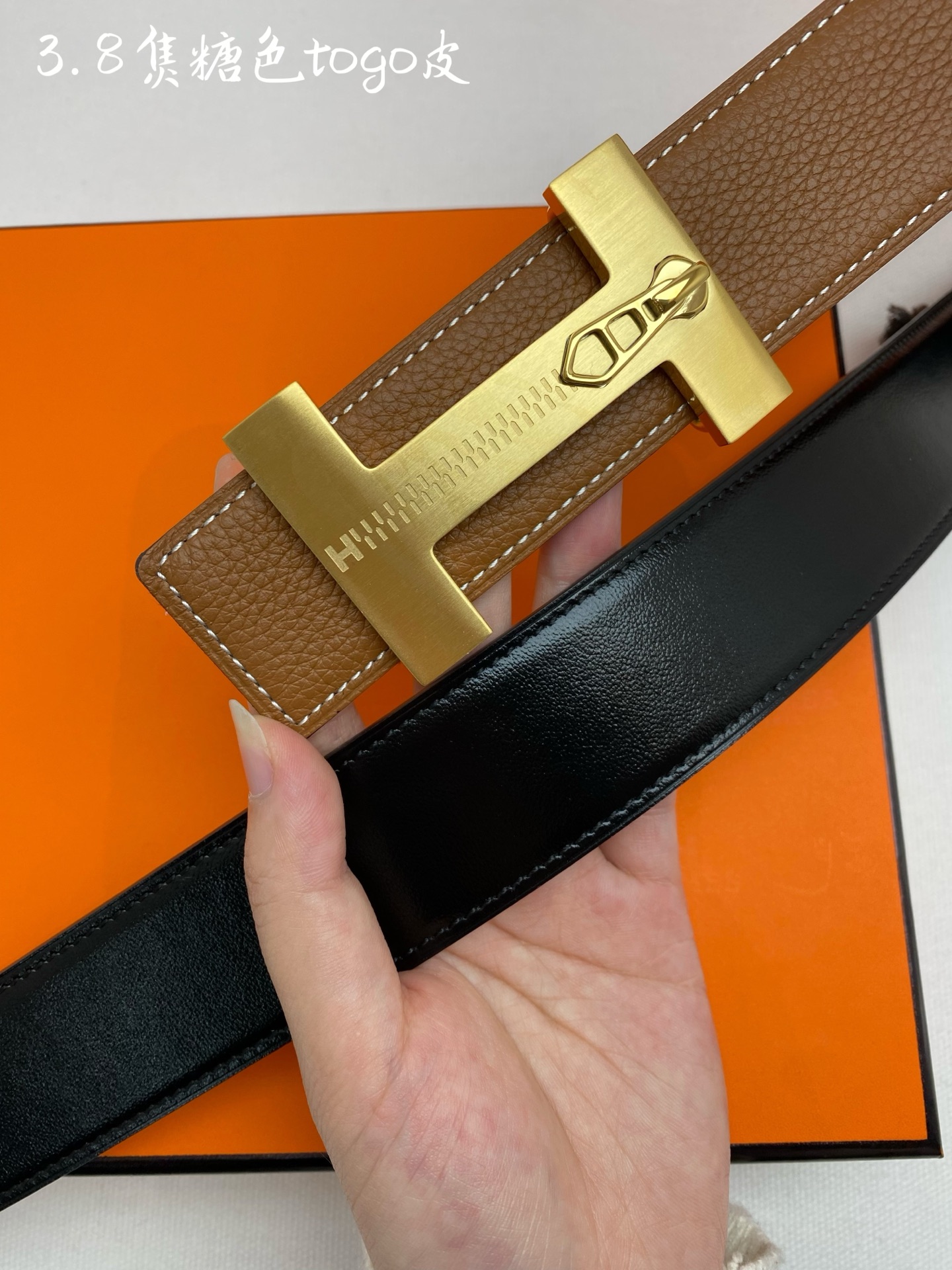 Hermès Basic Belt Cow Leather 38mm-s-m-l