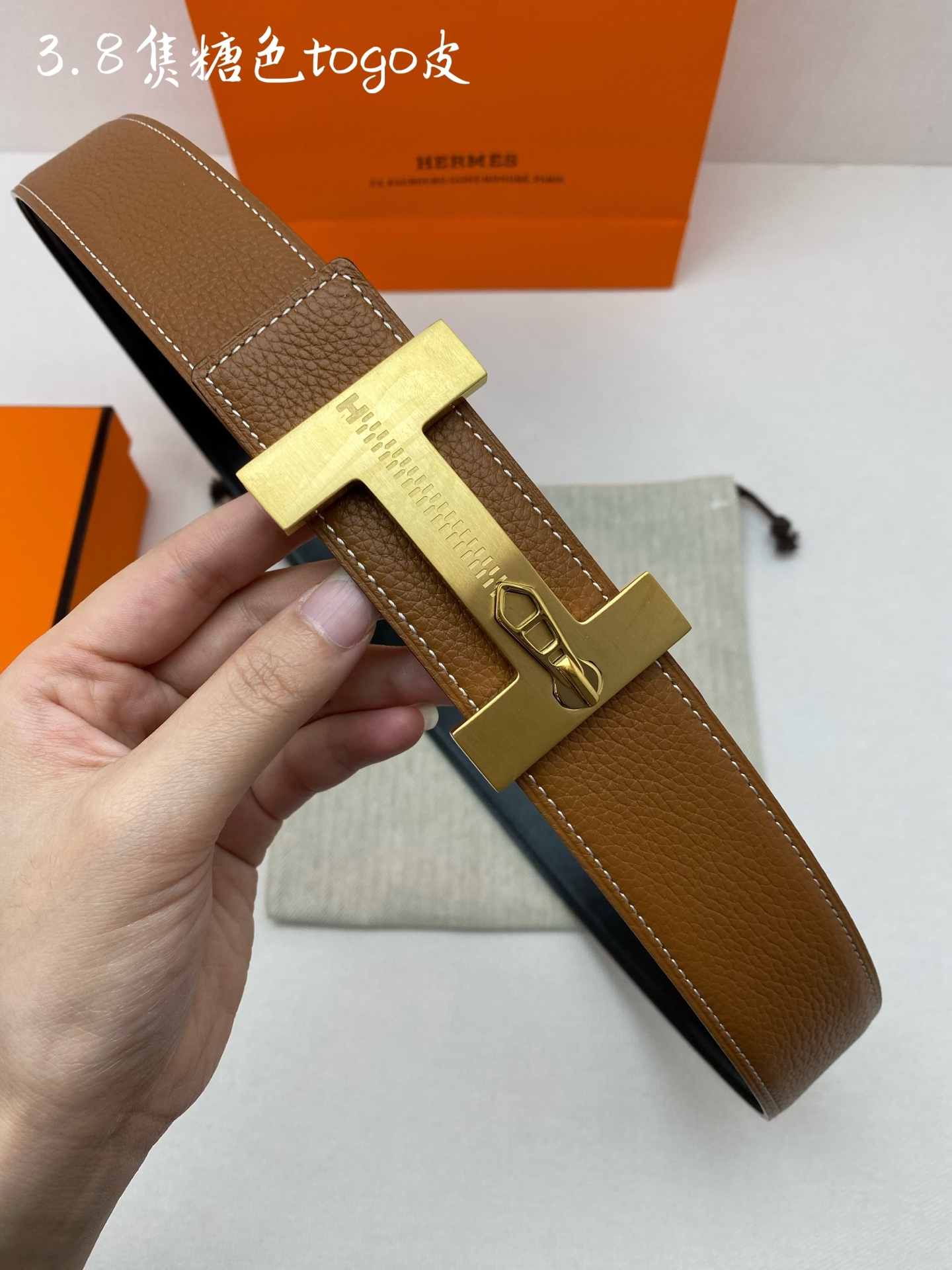 Hermès Basic Belt Cow Leather 38mm-s-m-l