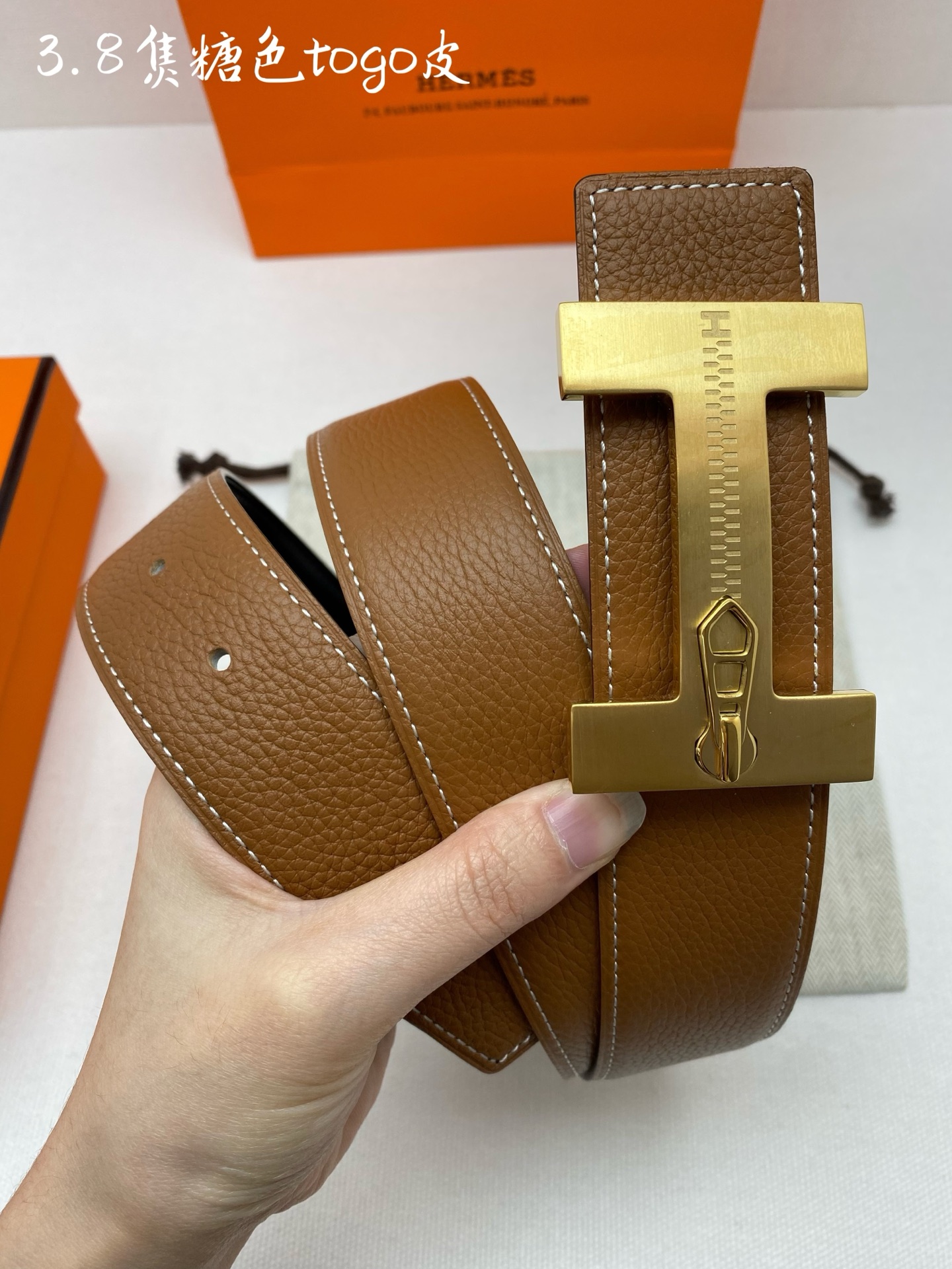 Hermès Basic Belt Cow Leather 38mm-s-m-l