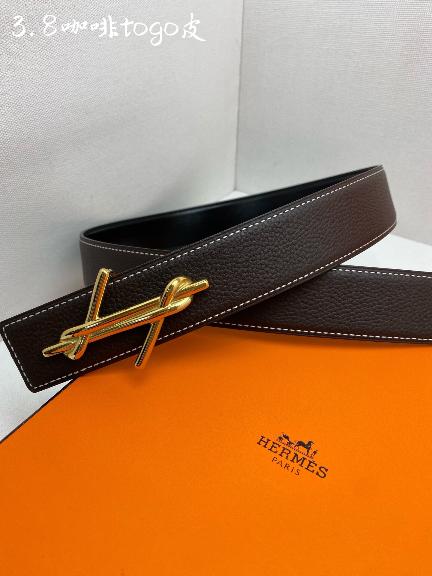 Hermès Basic Belt Cow Leather 38mm-s-m-l