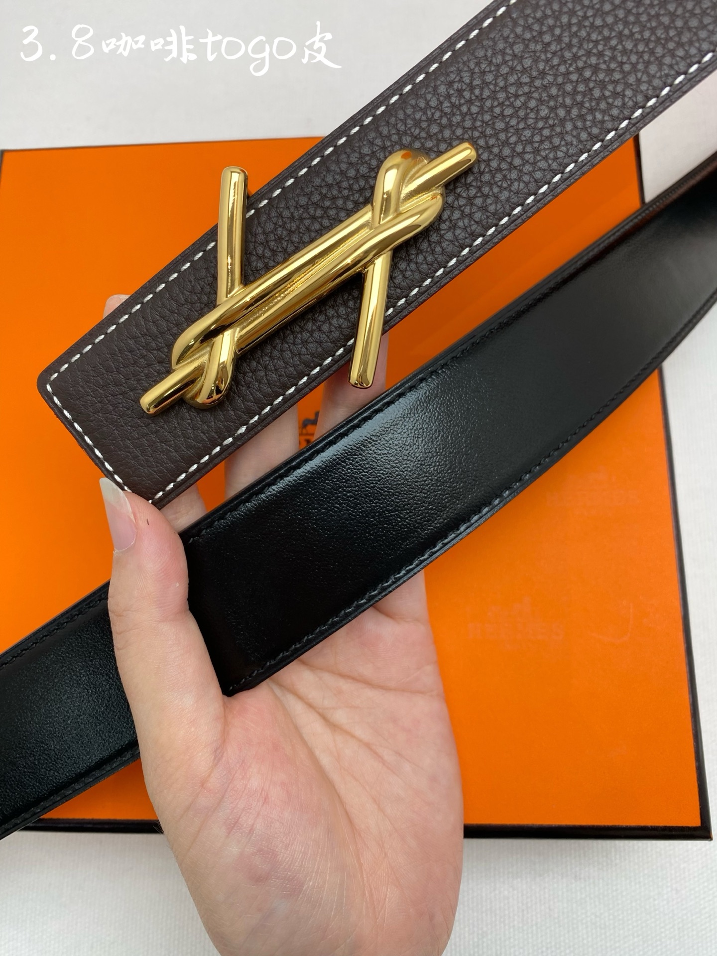 Hermès Basic Belt Cow Leather 38mm-s-m-l