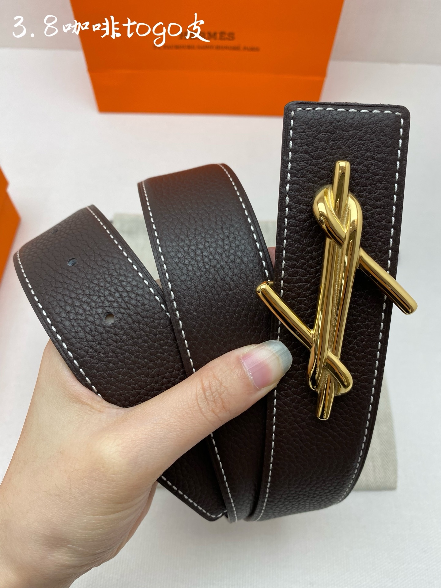 Hermès Basic Belt Cow Leather 38mm-s-m-l