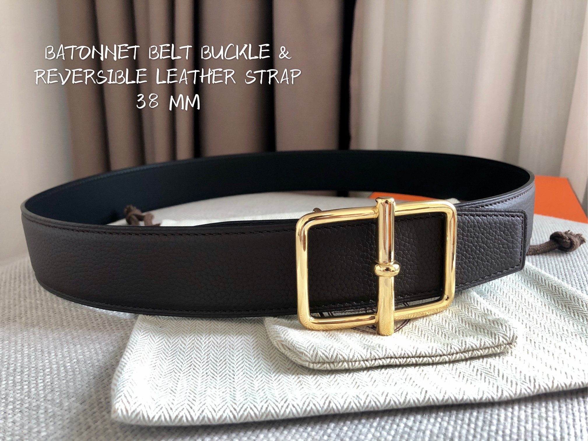 Hermès Leather Belt 38mm-s-m-l