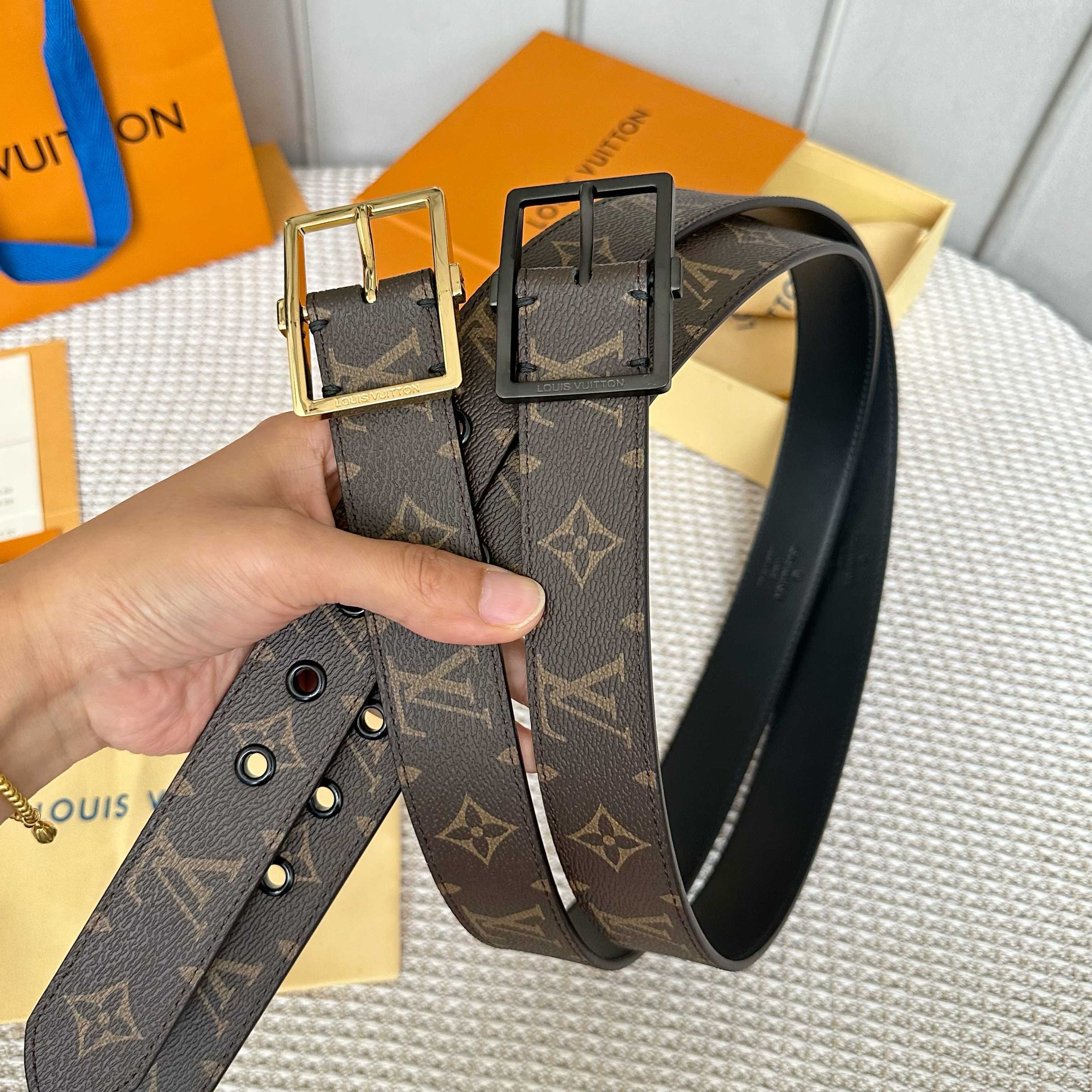 Louis Vuitton Male Basic Belt Cow Leather S-l