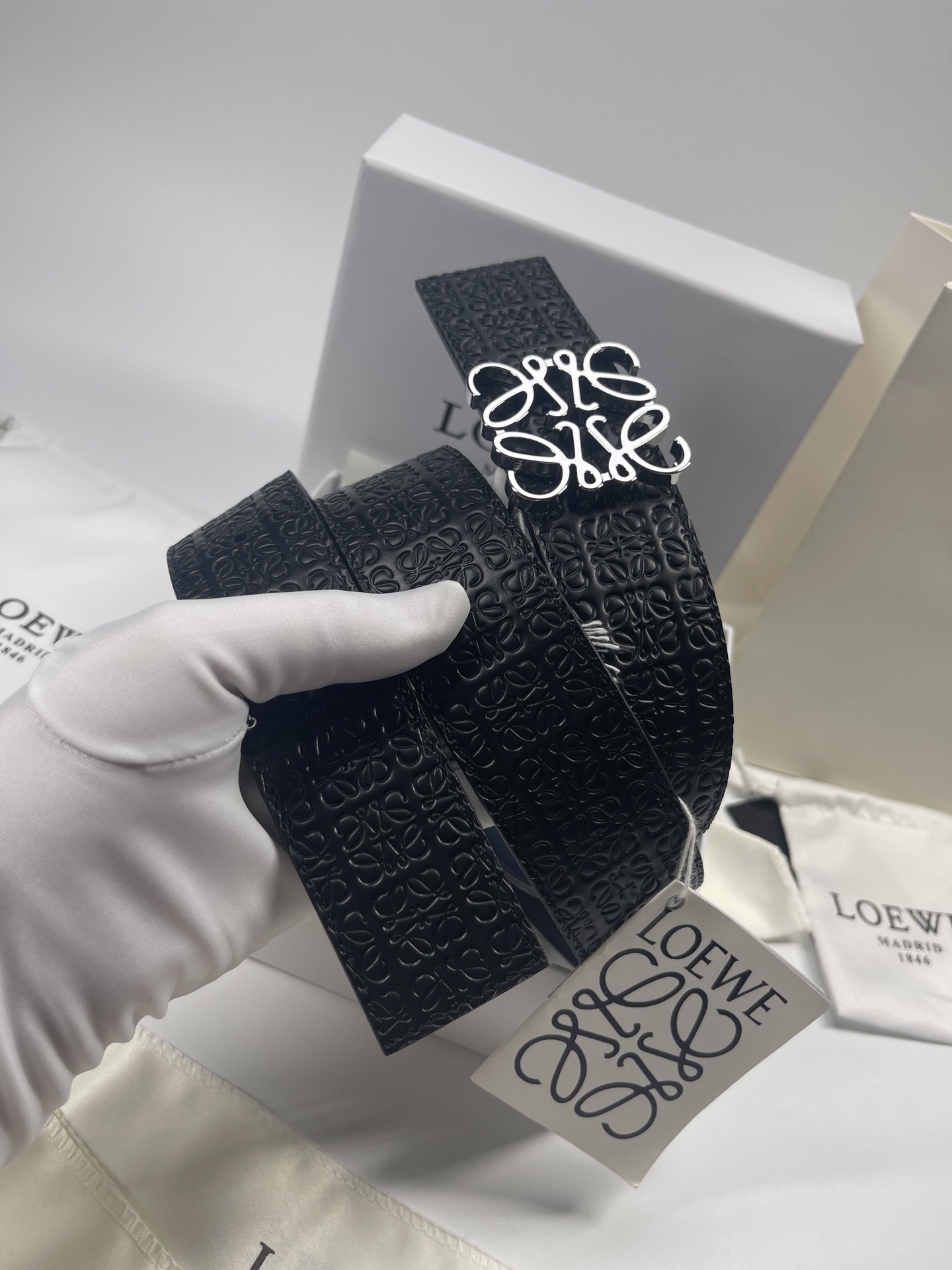 Loewe Leather Belt Cow Leather L