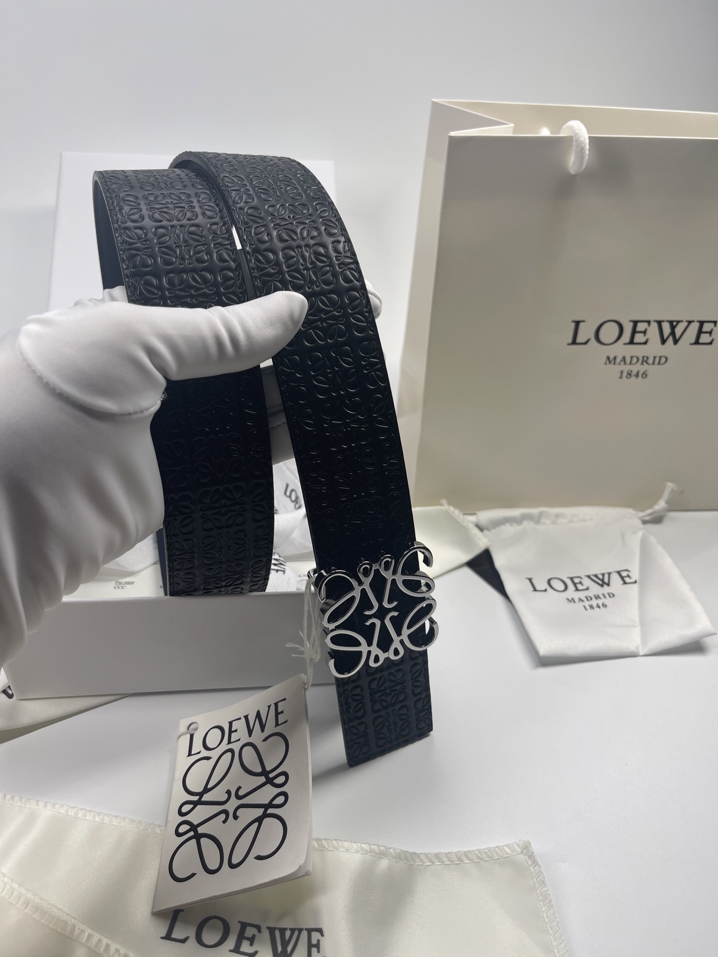 Loewe Leather Belt Cow Leather L