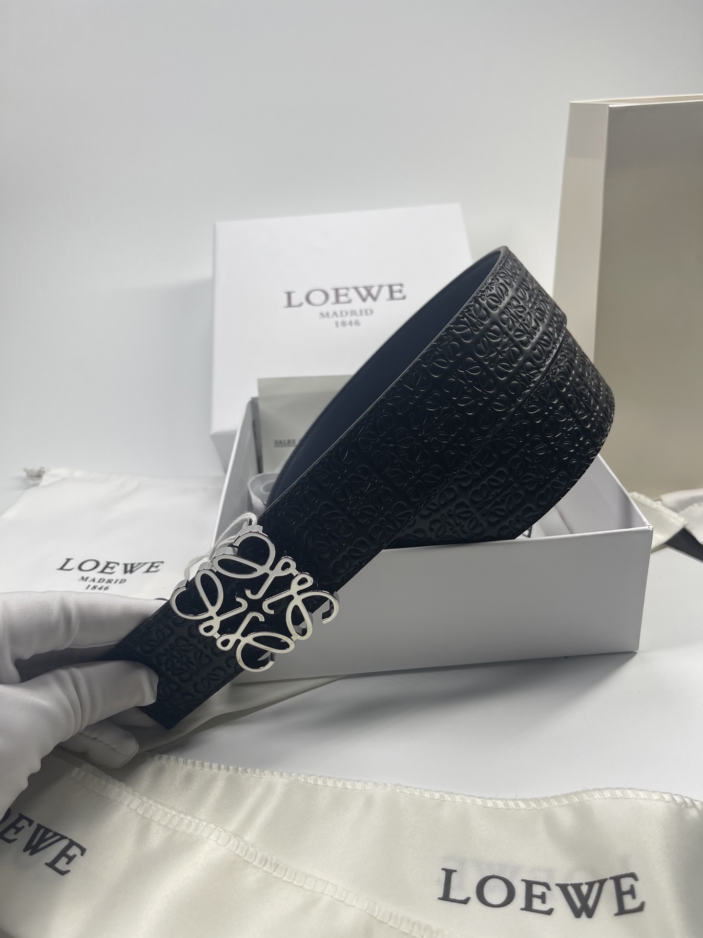 Loewe Leather Belt Cow Leather L