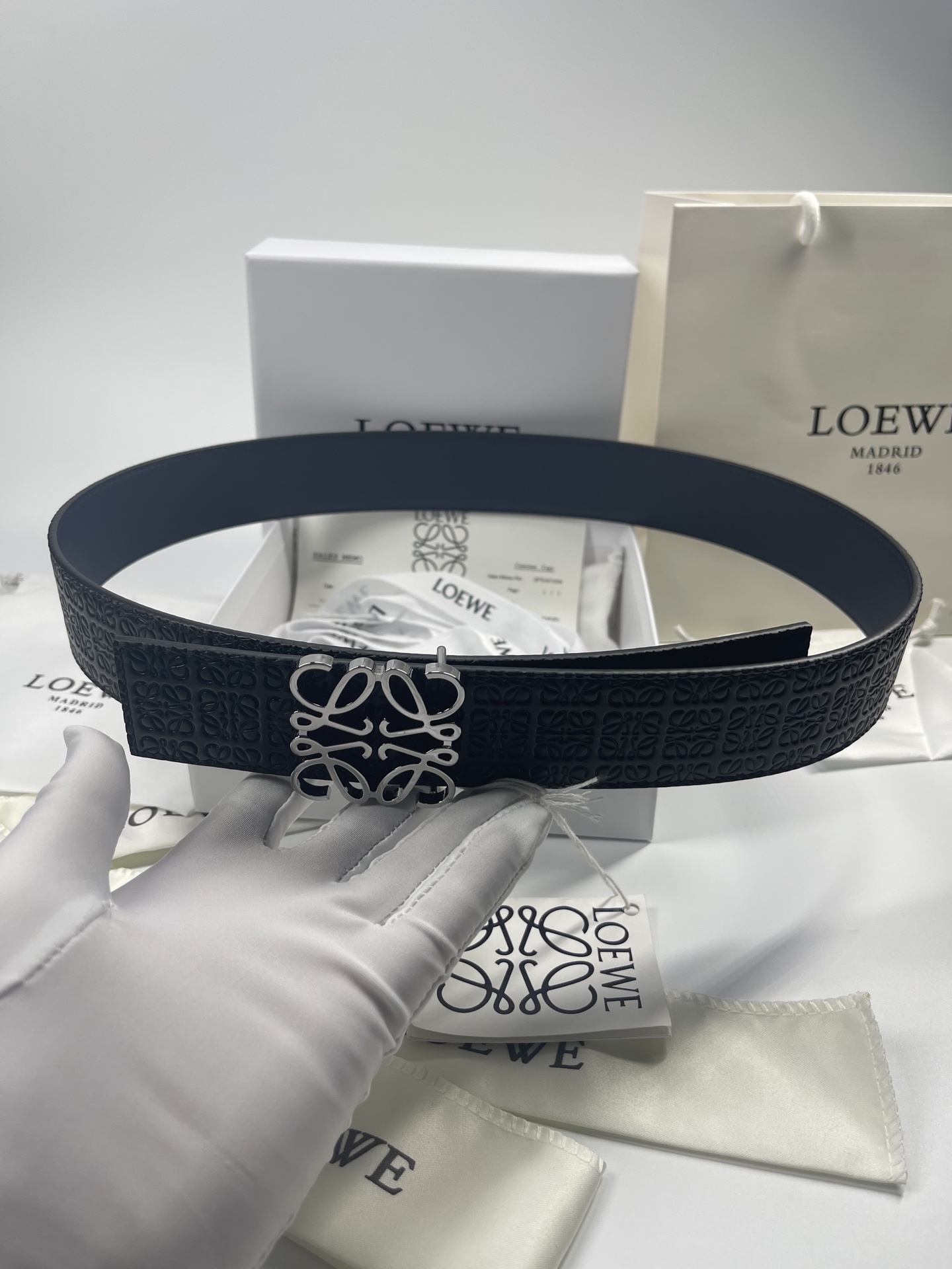 Loewe Leather Belt Cow Leather L