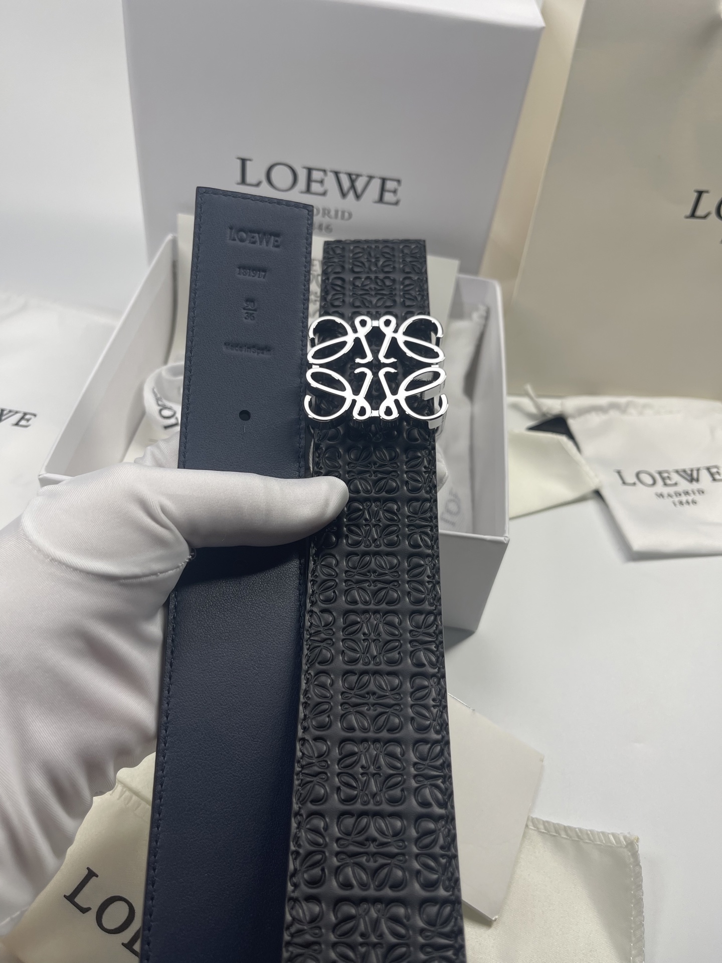 Loewe Leather Belt Cow Leather L