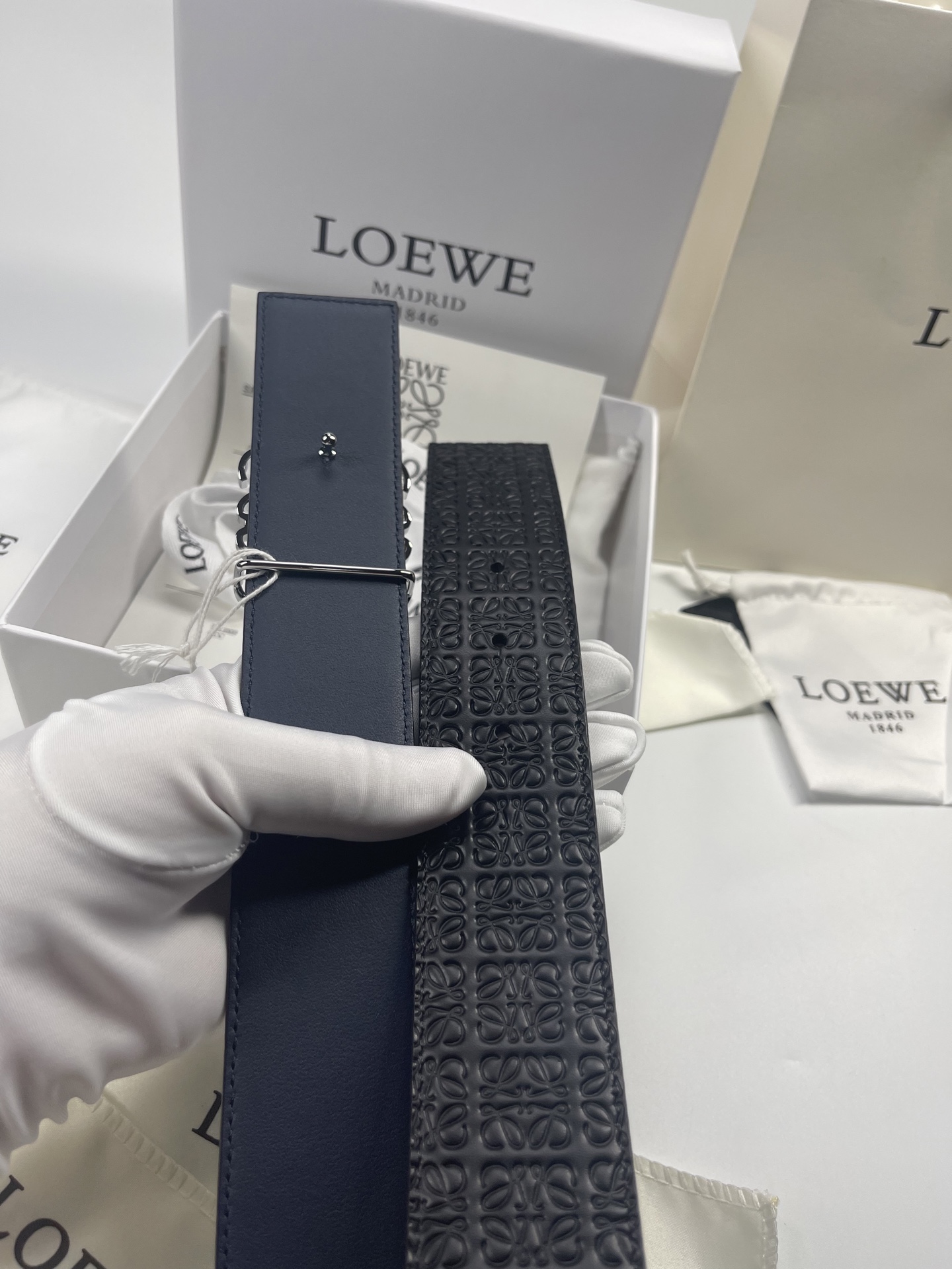 Loewe Leather Belt Cow Leather L