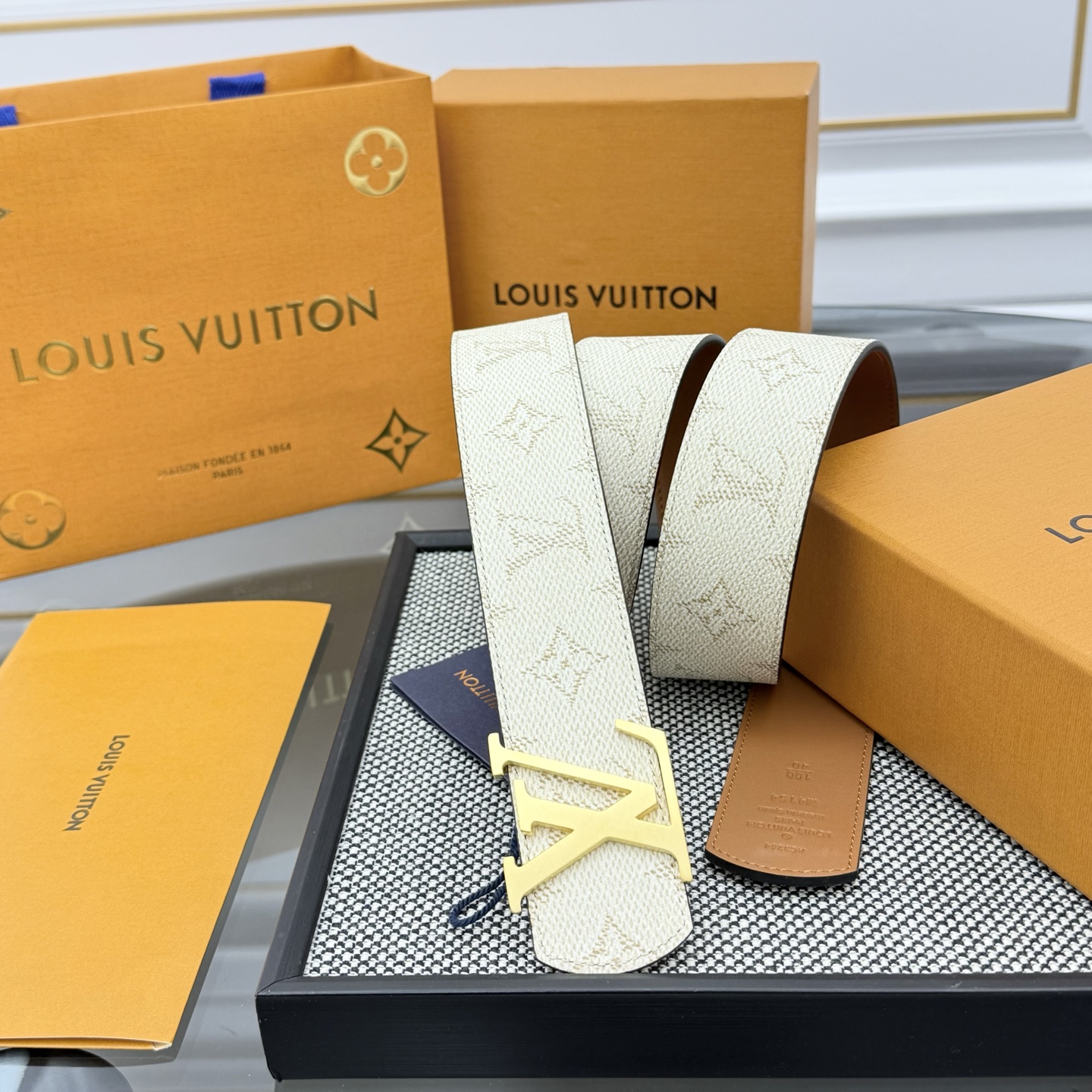 Louis Vuitton Male Basic Belt Canvas S-m-l