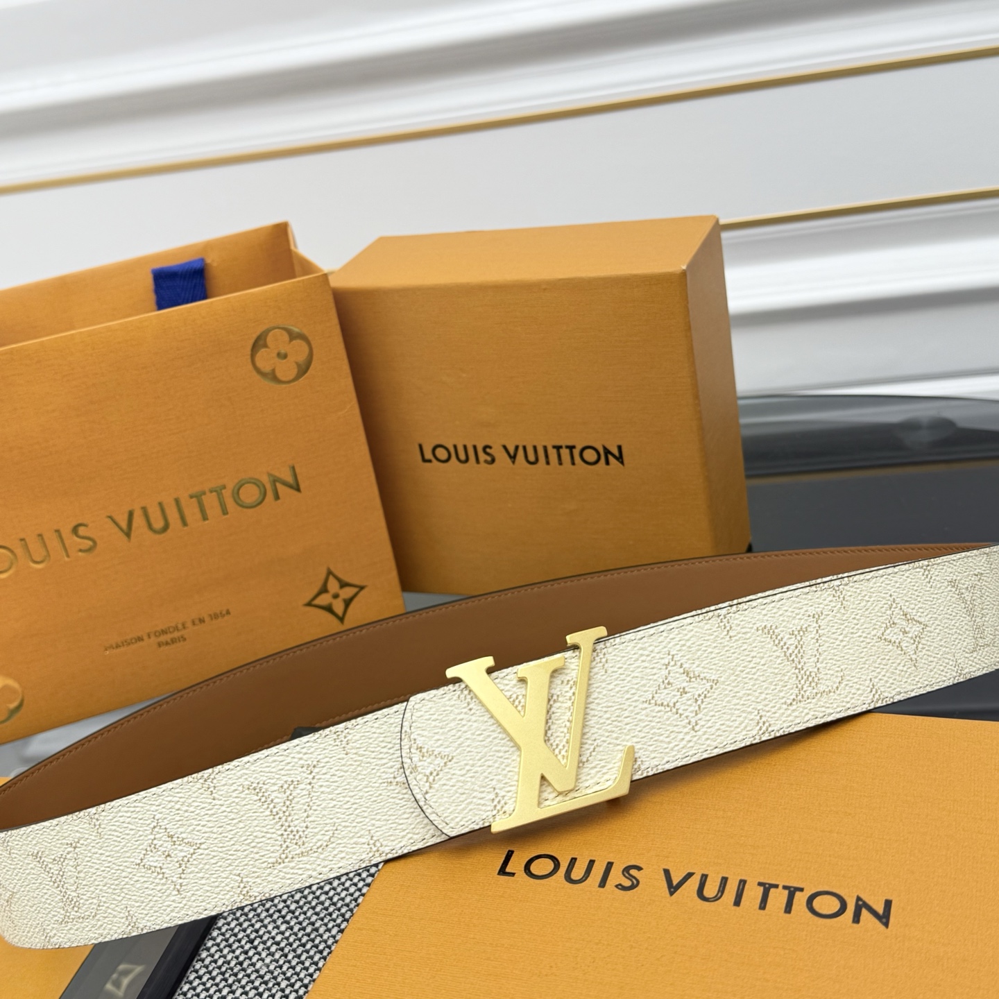 Louis Vuitton Male Basic Belt Canvas S-m-l