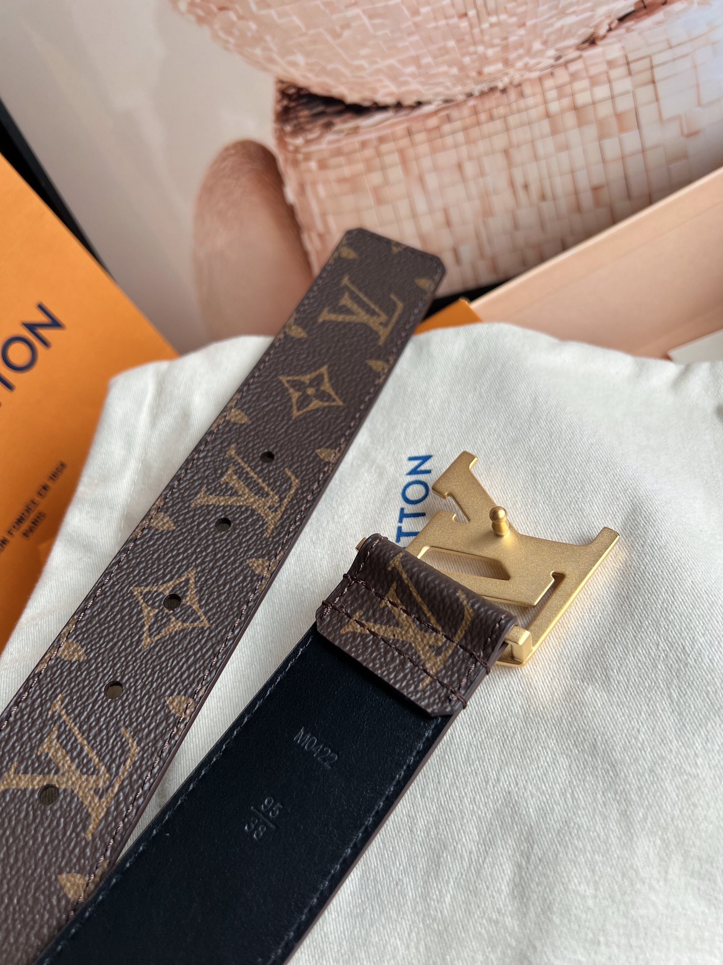 Louis Vuitton Basic Belt Cow Leather M-l