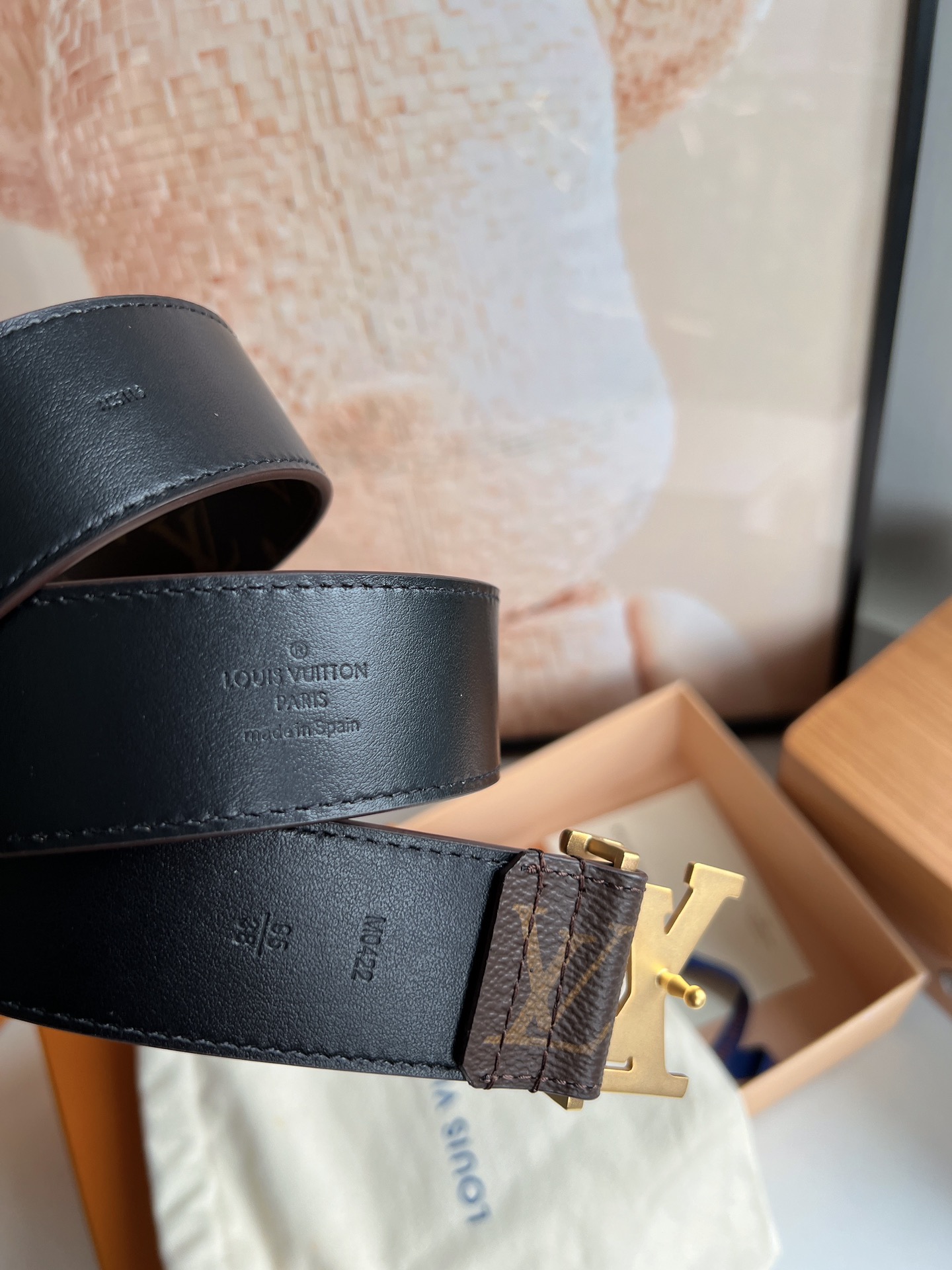 Louis Vuitton Basic Belt Cow Leather M-l