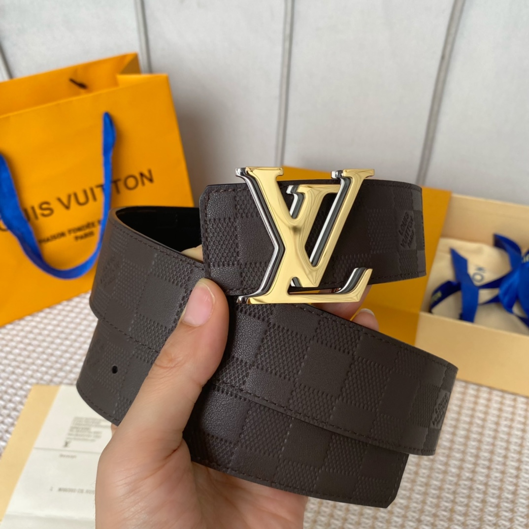 Louis Vuitton Male Leather Belt M-l