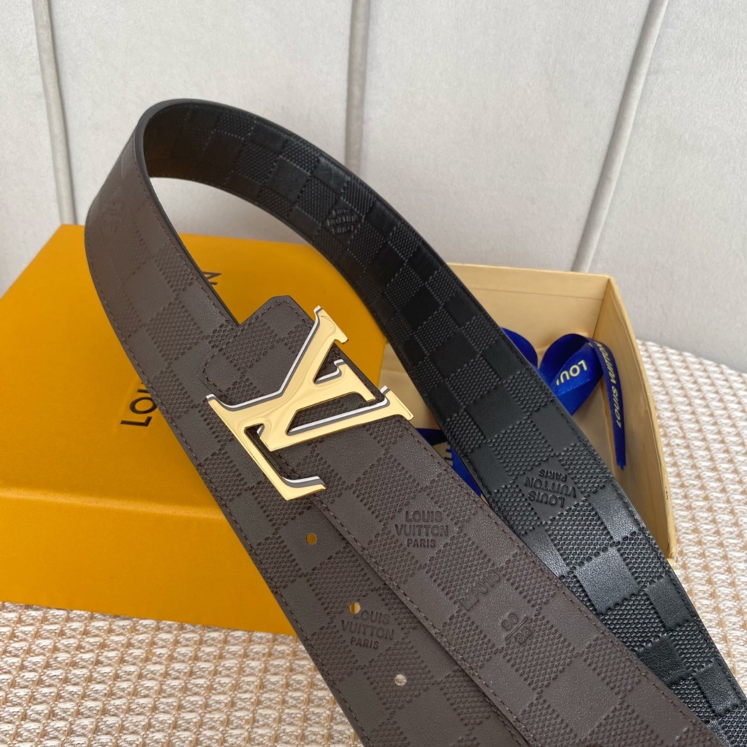 Louis Vuitton Male Leather Belt M-l
