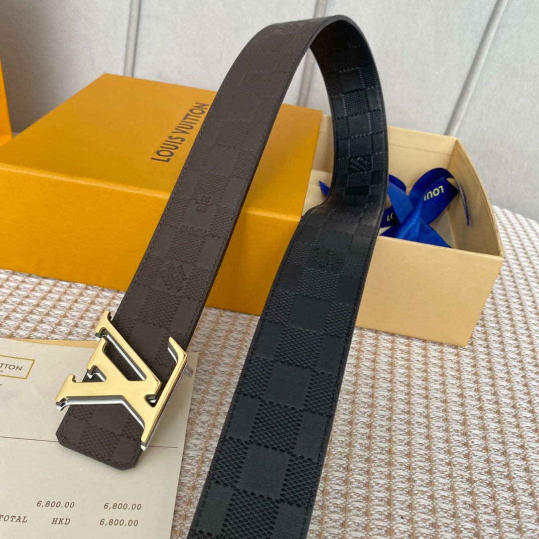 Louis Vuitton Male Leather Belt M-l
