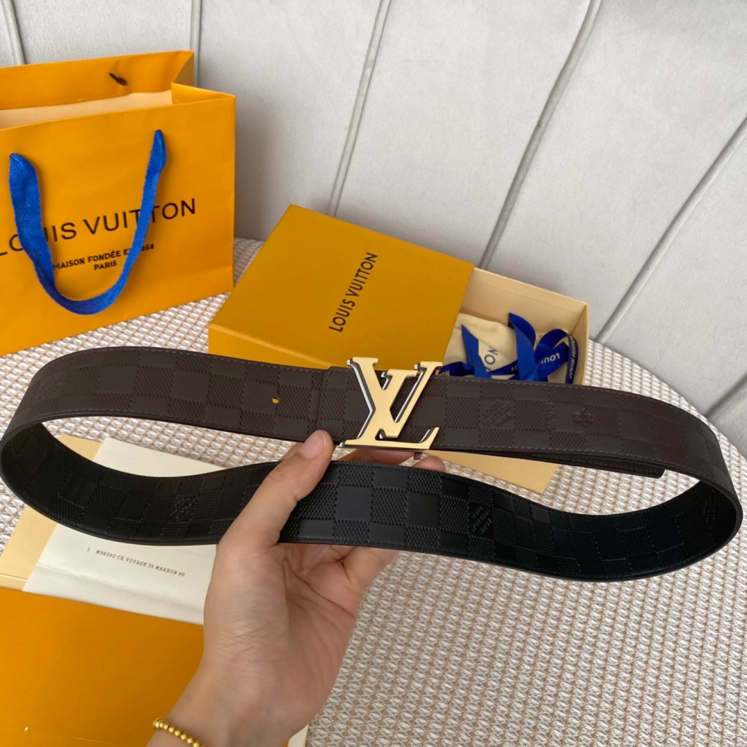 Louis Vuitton Male Leather Belt M-l