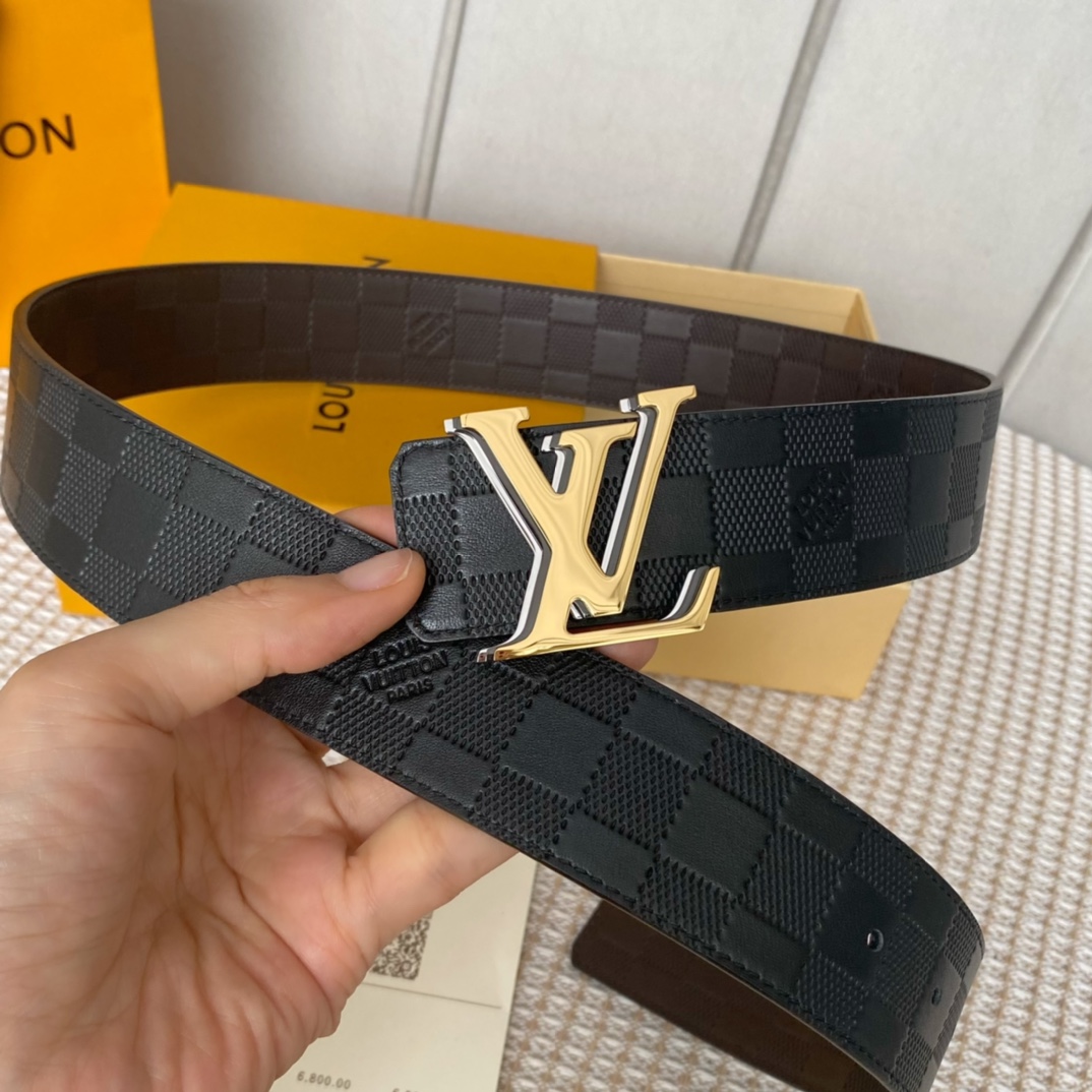 Louis Vuitton Male Leather Belt M-l