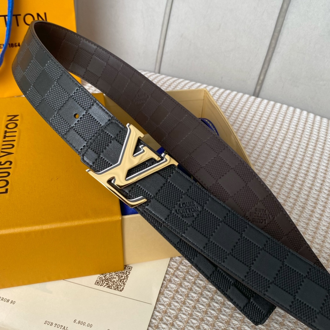 Louis Vuitton Male Leather Belt M-l