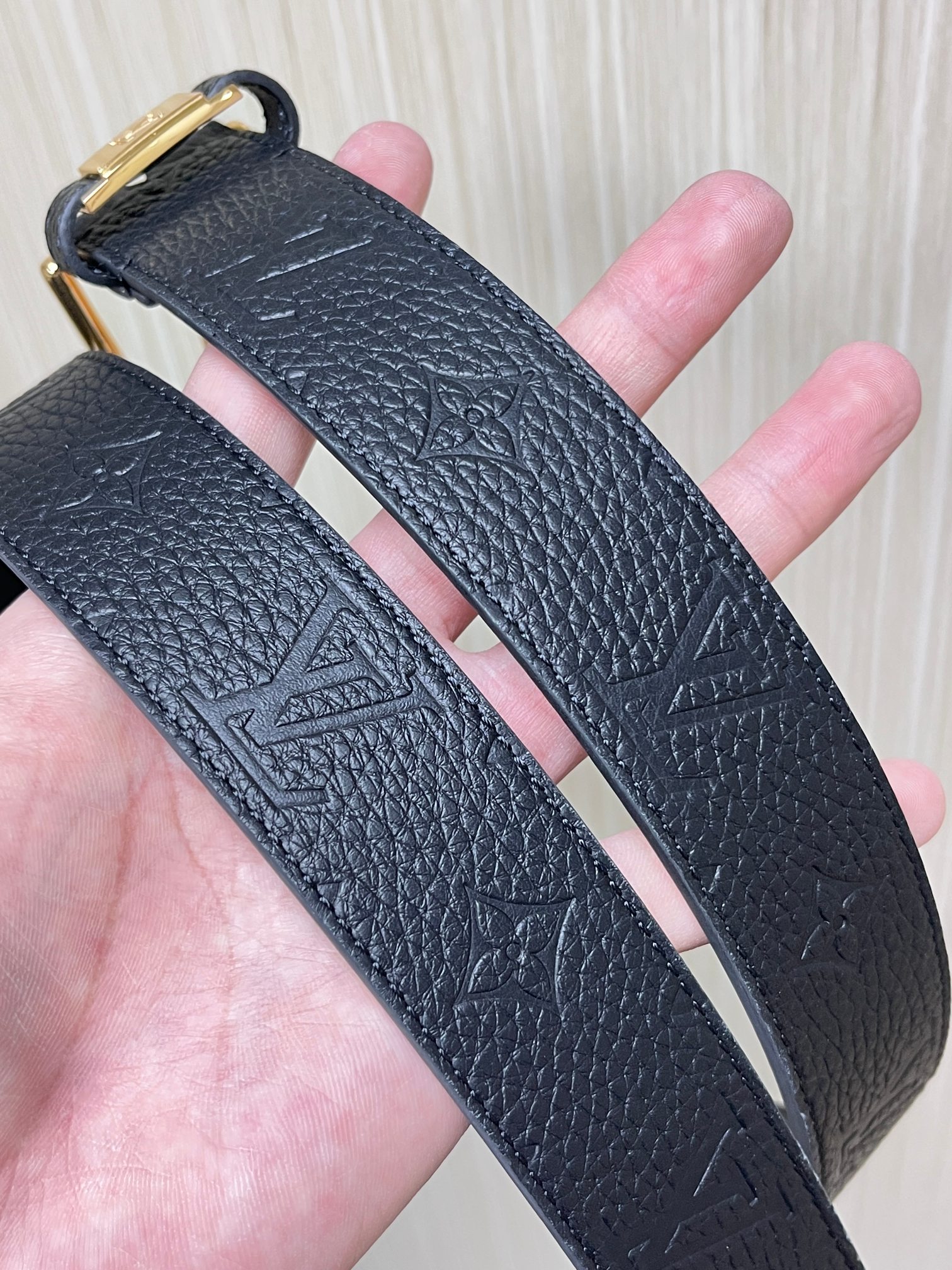 Louis Vuitton Male Basic Belt Cow Leather L