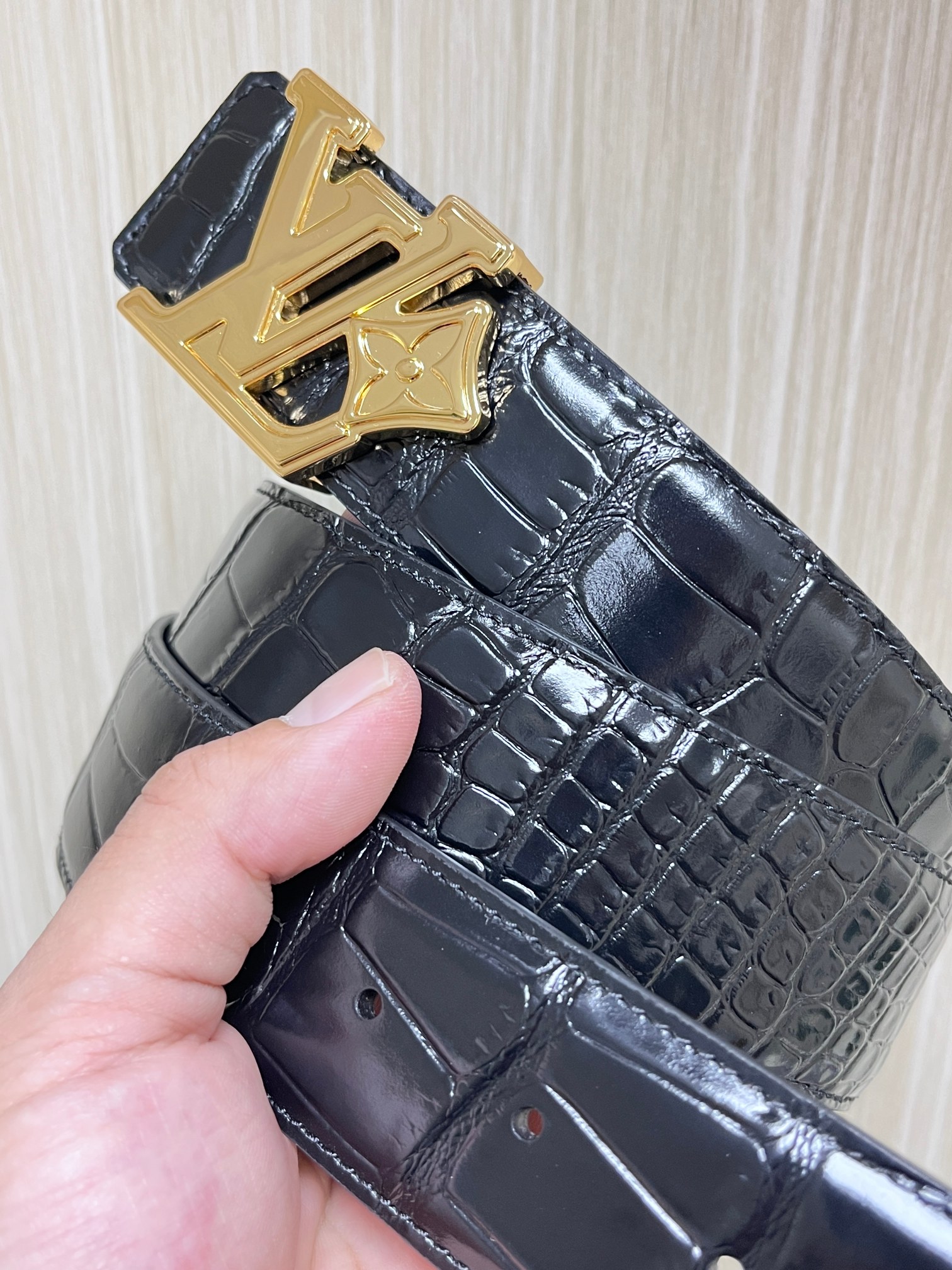 Louis Vuitton Male Basic Belt Cow Leather L