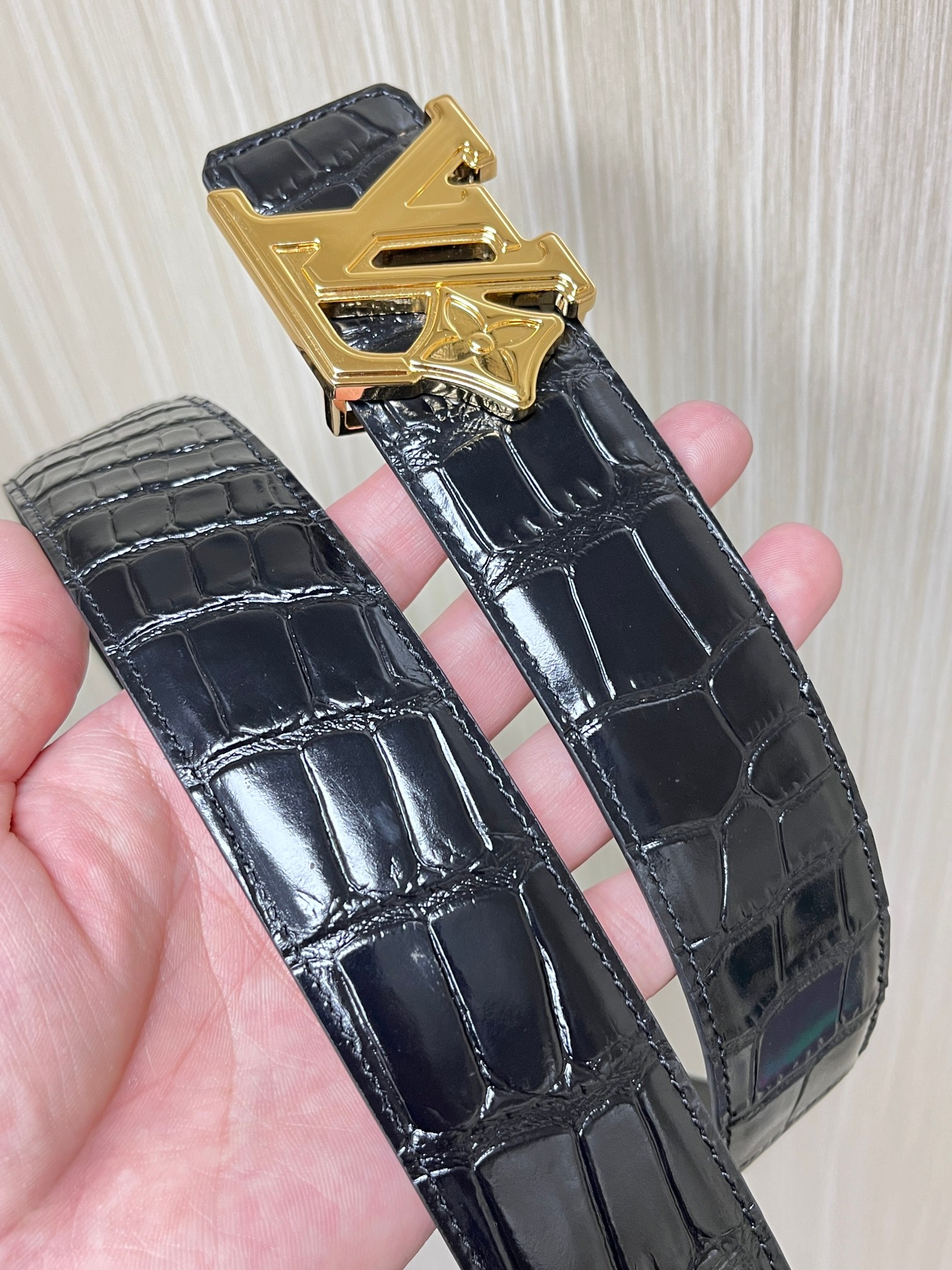 Louis Vuitton Male Basic Belt Cow Leather L