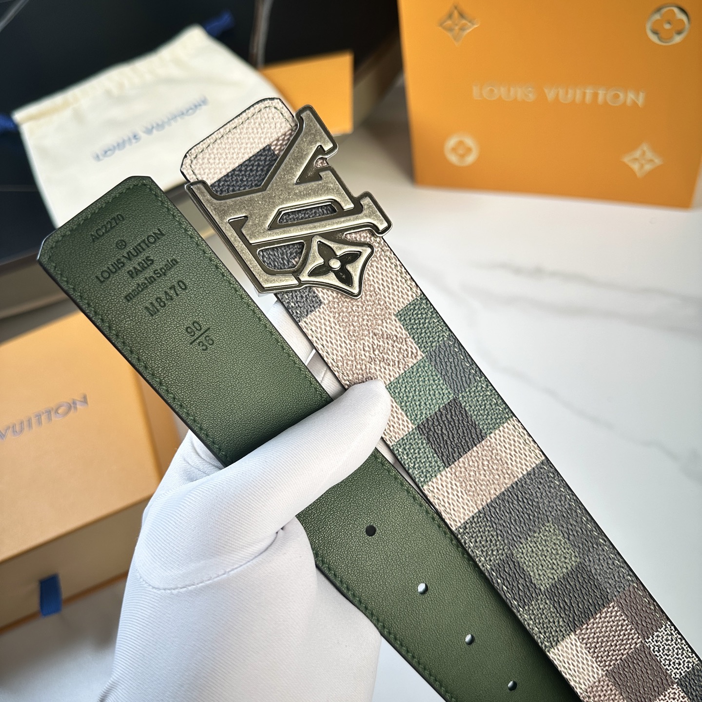 Louis Vuitton Male Basic Belt Cow Leather S-l