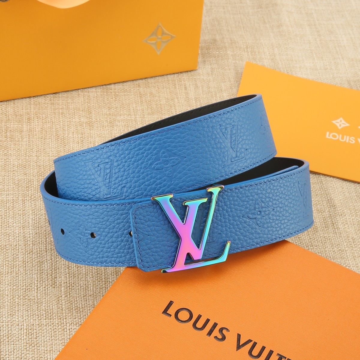 Louis Vuitton Male Basic Belt Cow Leather 40cm-s-m-l