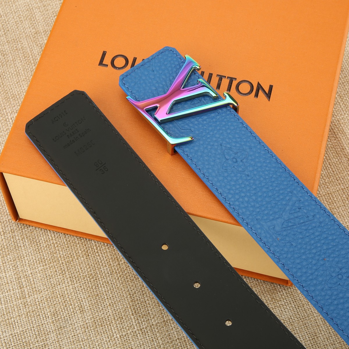 Louis Vuitton Male Basic Belt Cow Leather 40cm-s-m-l