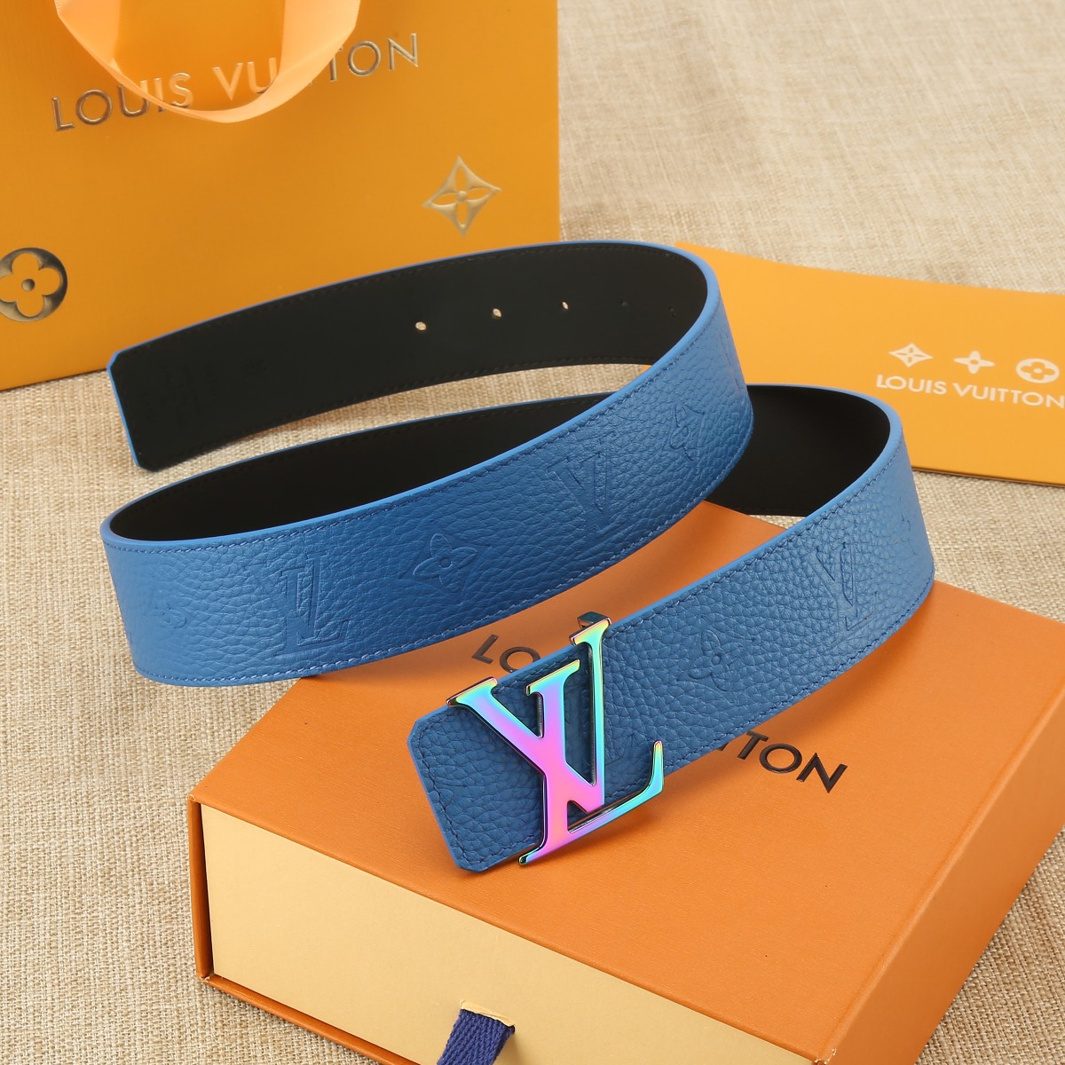 Louis Vuitton Male Basic Belt Cow Leather 40cm-s-m-l