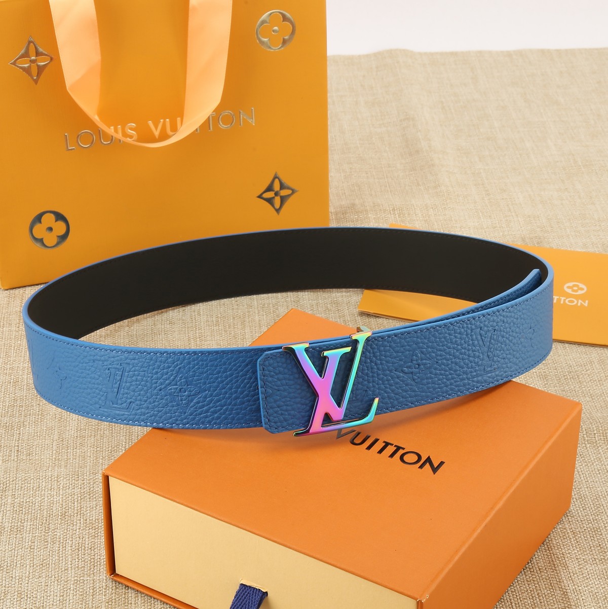 Louis Vuitton Male Basic Belt Cow Leather 40cm-s-m-l