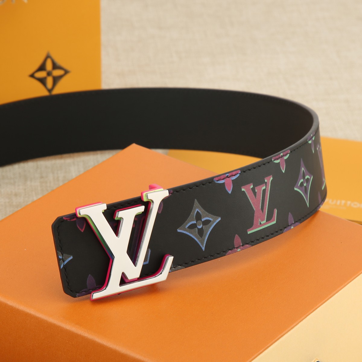 Louis Vuitton Male Basic Belt Cow Leather 40cm-s-m-l