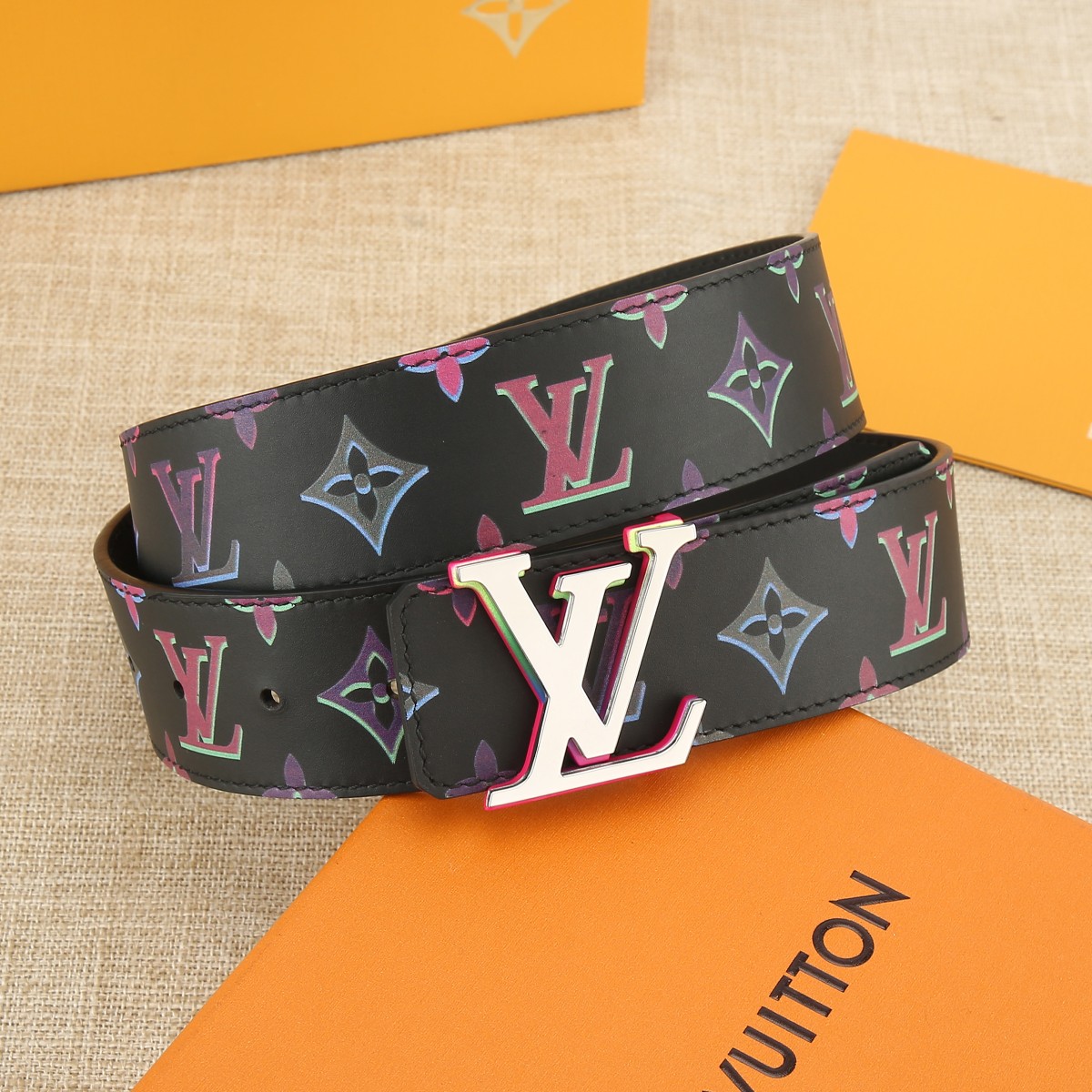 Louis Vuitton Male Basic Belt Cow Leather 40cm-s-m-l