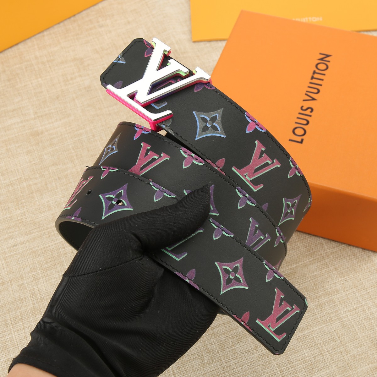 Louis Vuitton Male Basic Belt Cow Leather 40cm-s-m-l