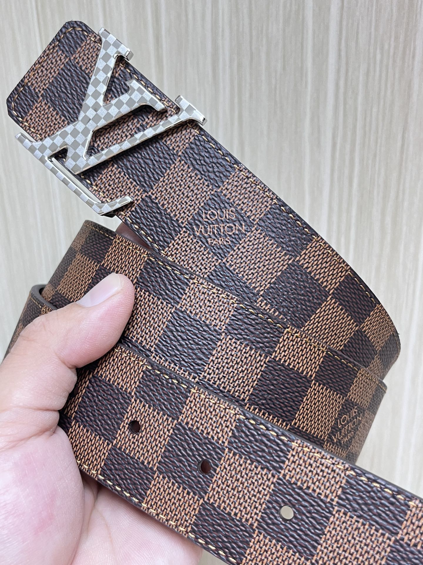 Louis Vuitton Male Basic Belt Cow Leather L