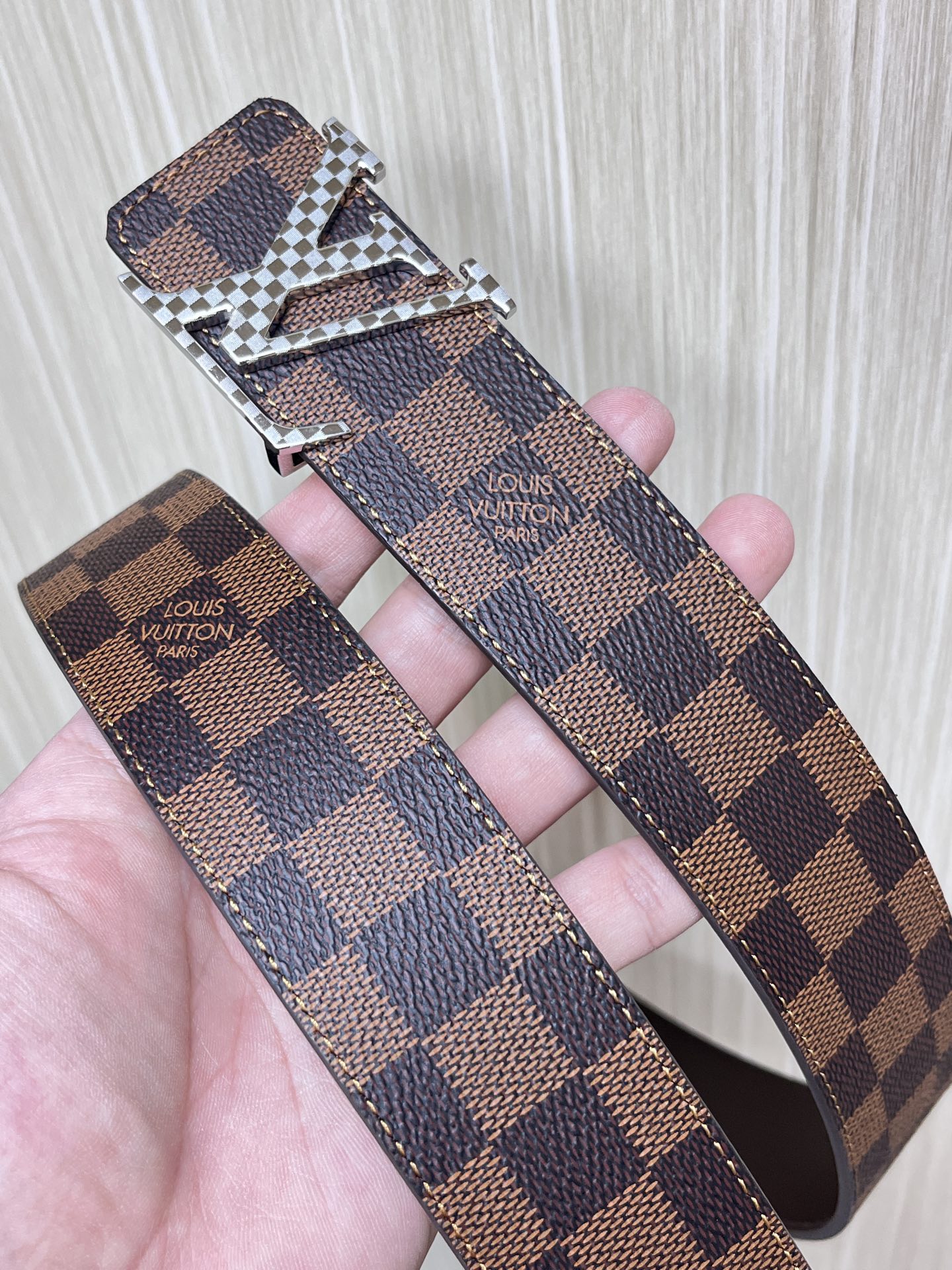Louis Vuitton Male Basic Belt Cow Leather L