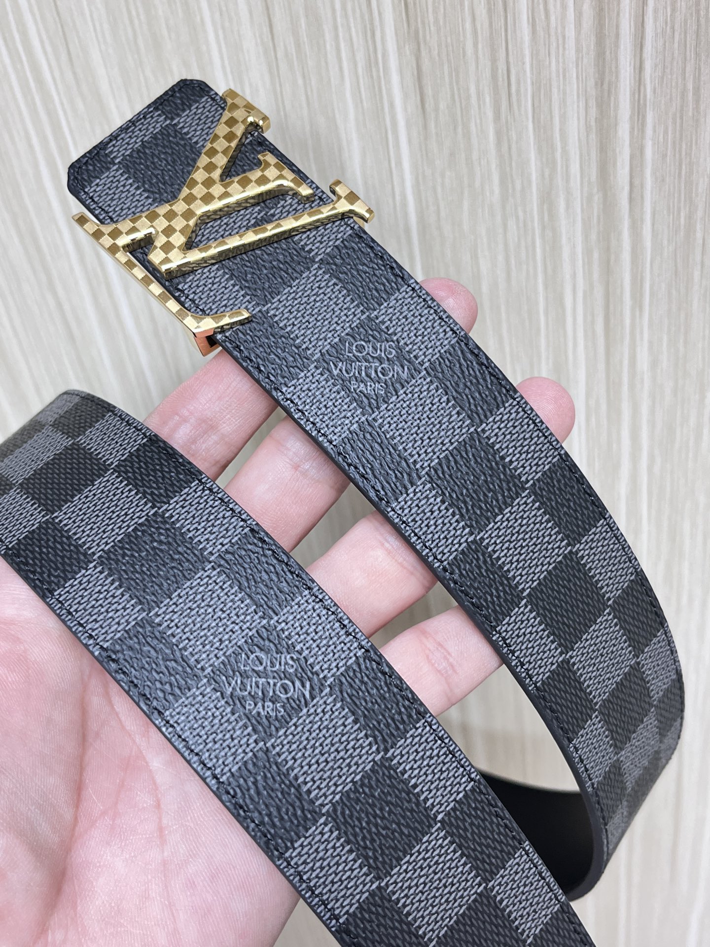 Louis Vuitton Male Basic Belt Cow Leather L