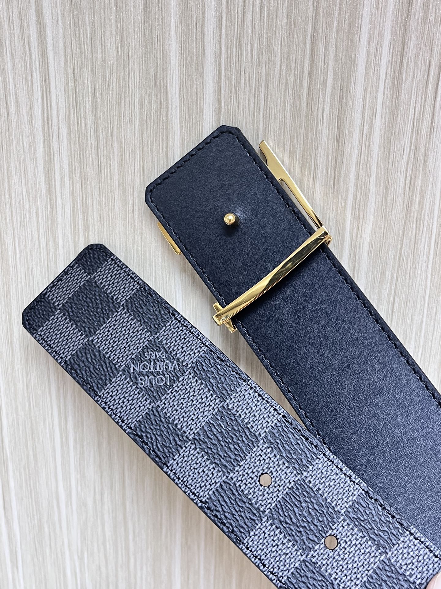Louis Vuitton Male Basic Belt Cow Leather L