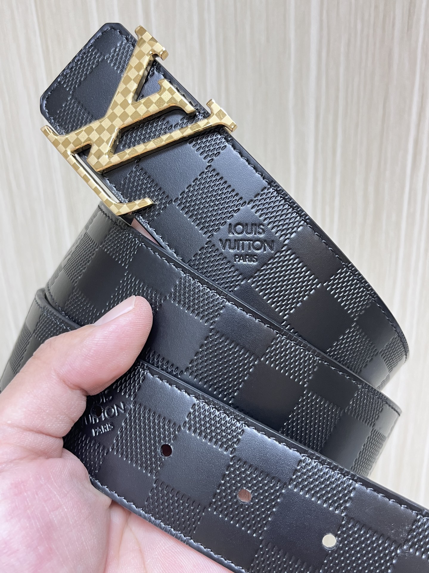 Louis Vuitton Male Basic Belt Cow Leather L