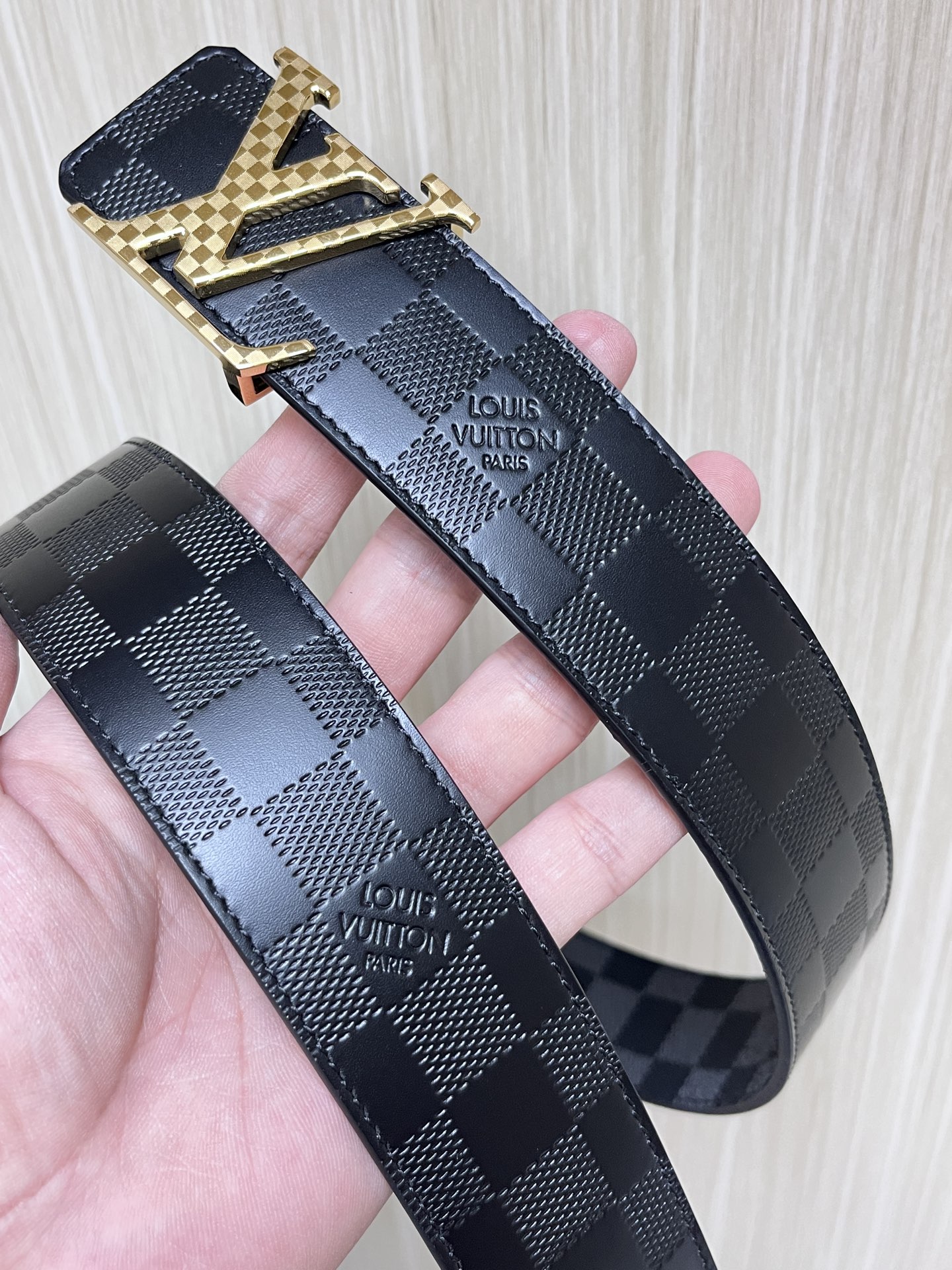 Louis Vuitton Male Basic Belt Cow Leather L