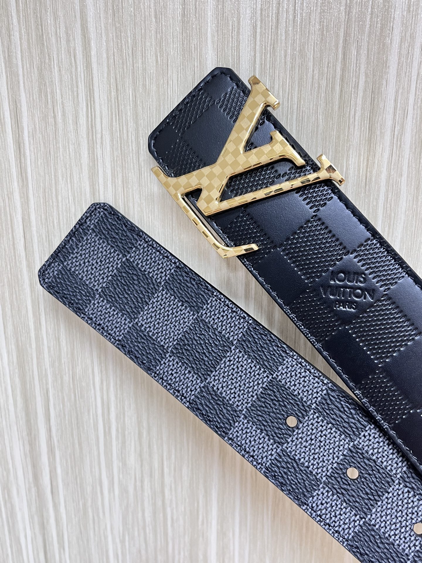 Louis Vuitton Male Basic Belt Cow Leather L